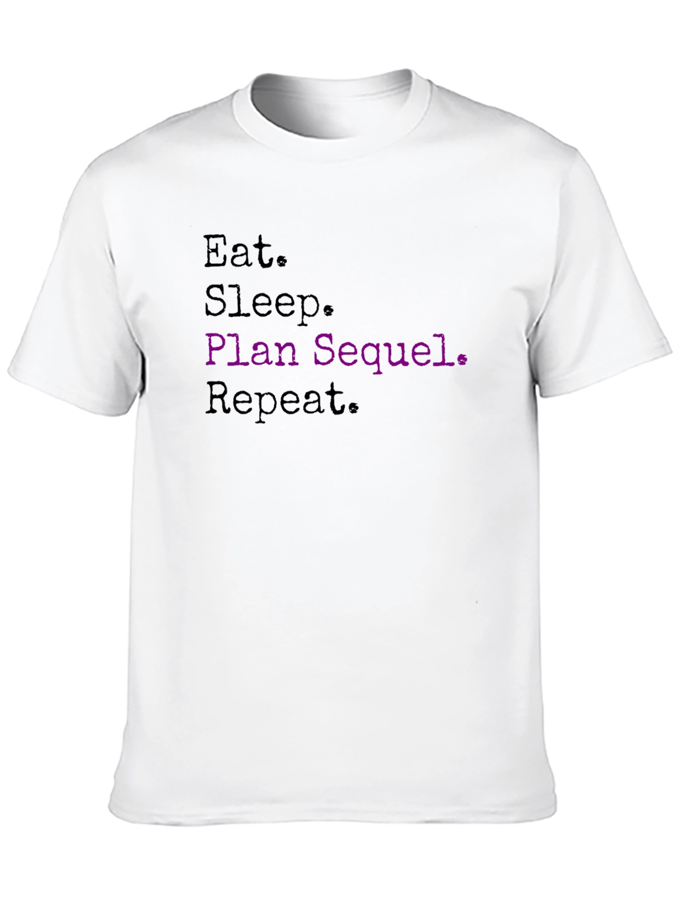 Eat Sleep Plan Sequel Repeat Black T-Shirt
