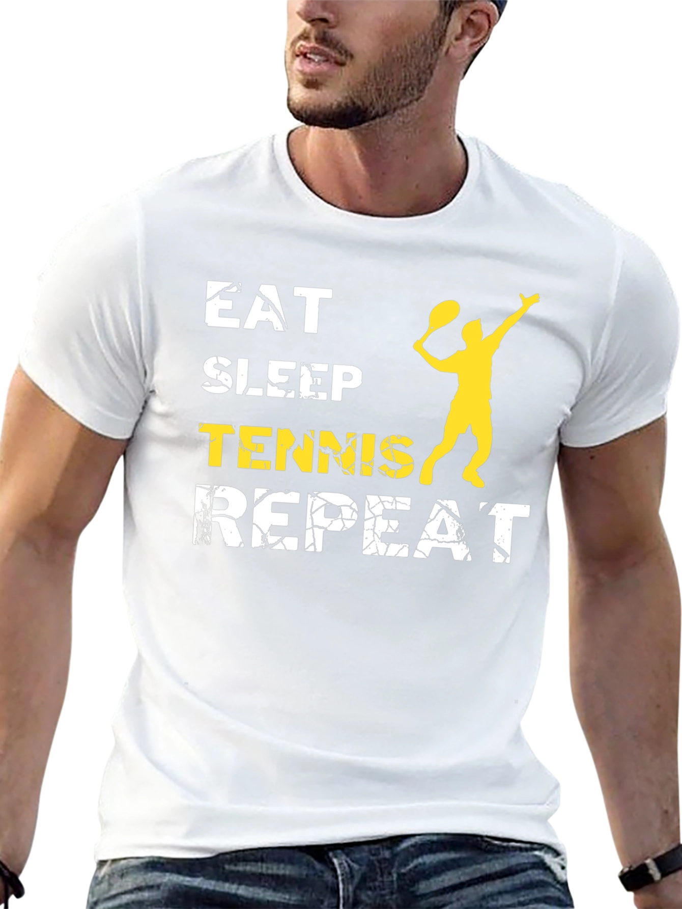 Eat Sleep Tennis Repeat Graphic T-Shirt