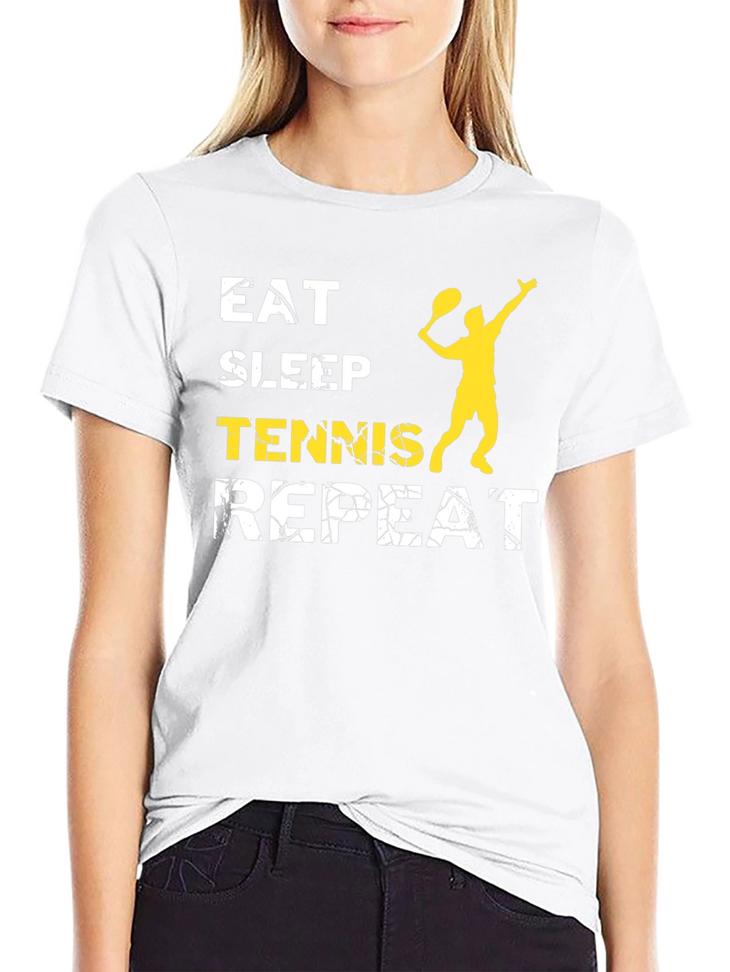 Eat Sleep Tennis Repeat Graphic T-Shirt