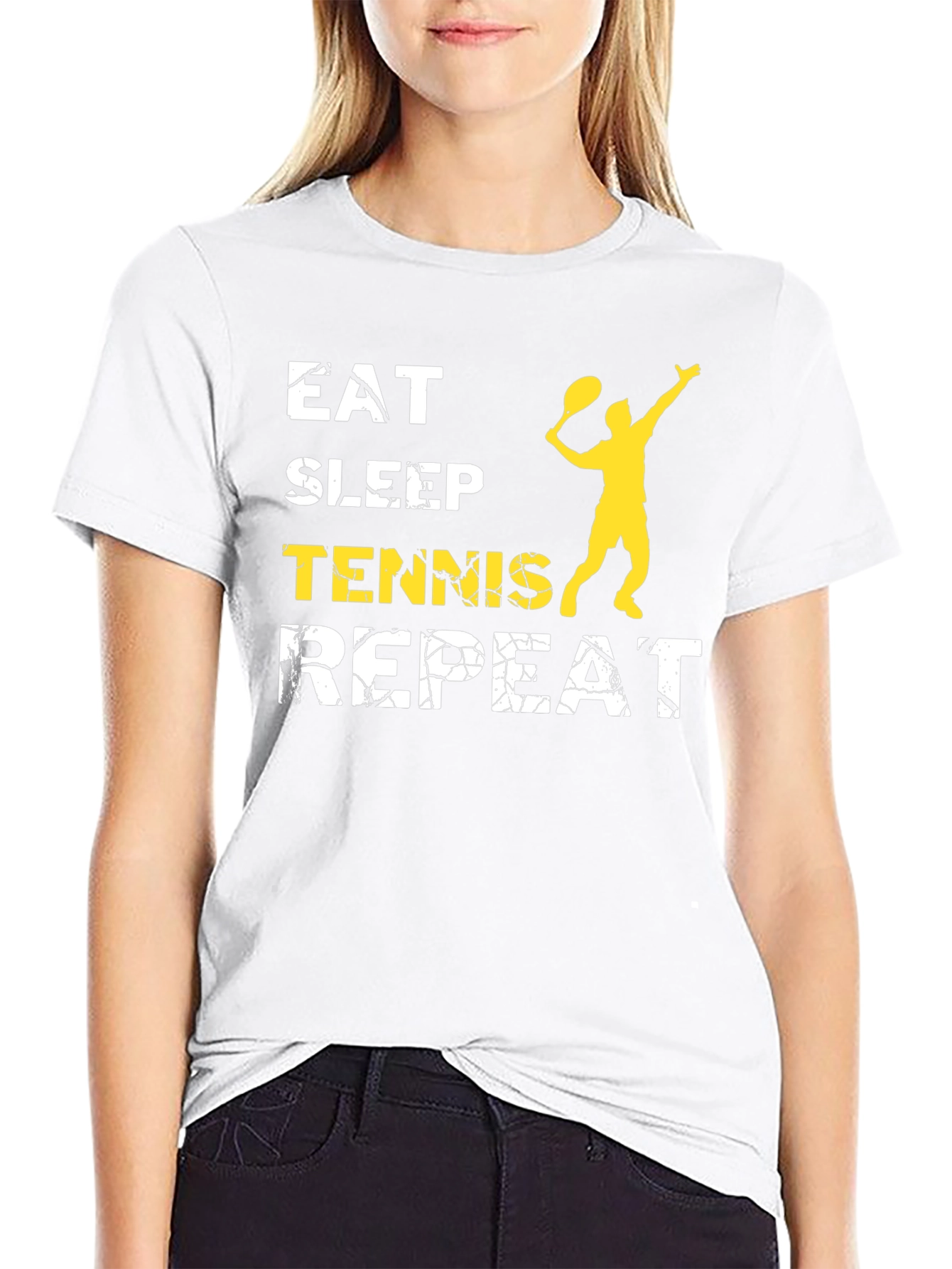 Eat Sleep Tennis Repeat Graphic T-Shirt