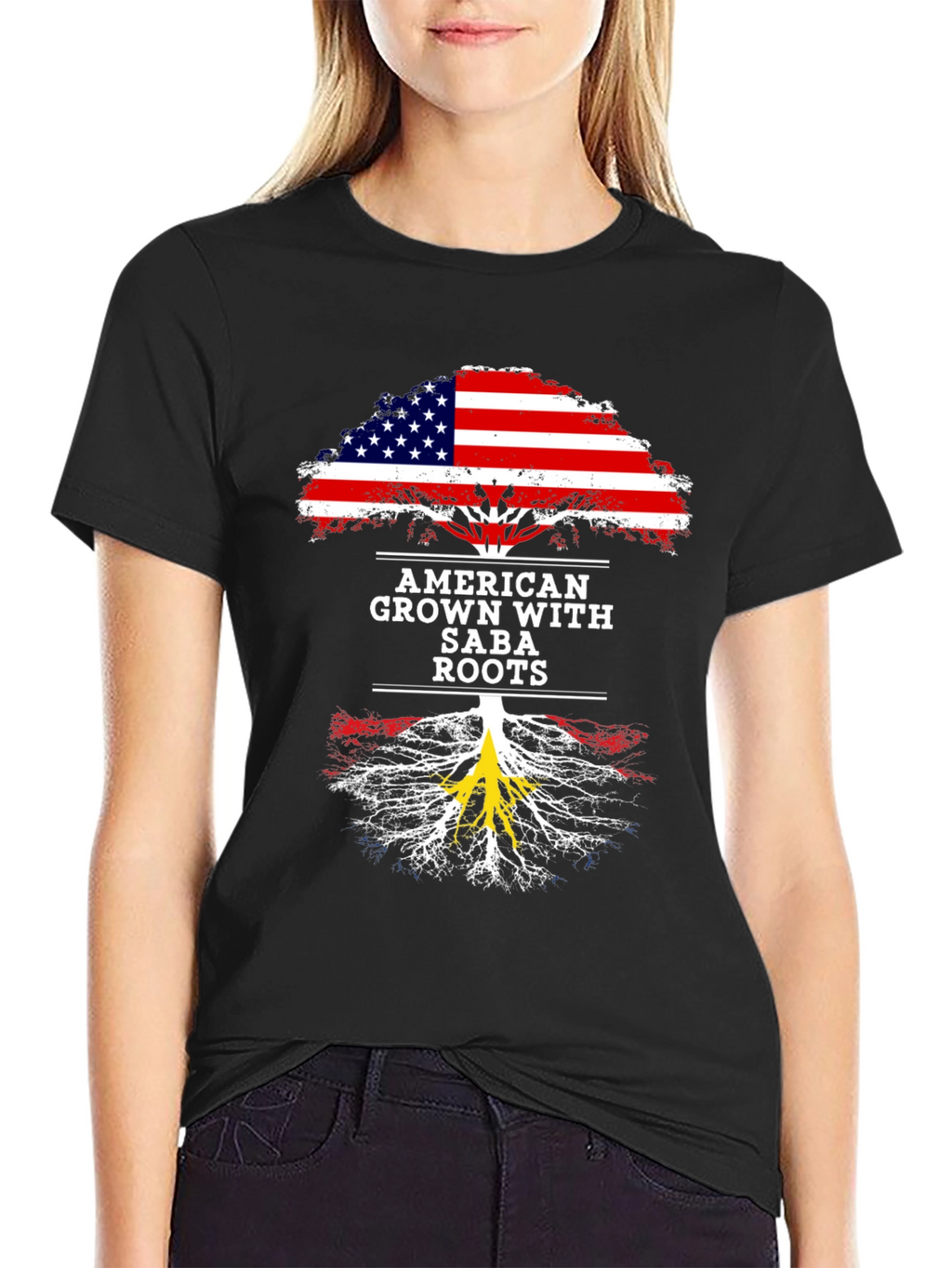 American Grown with Saba Roots T-Shirt