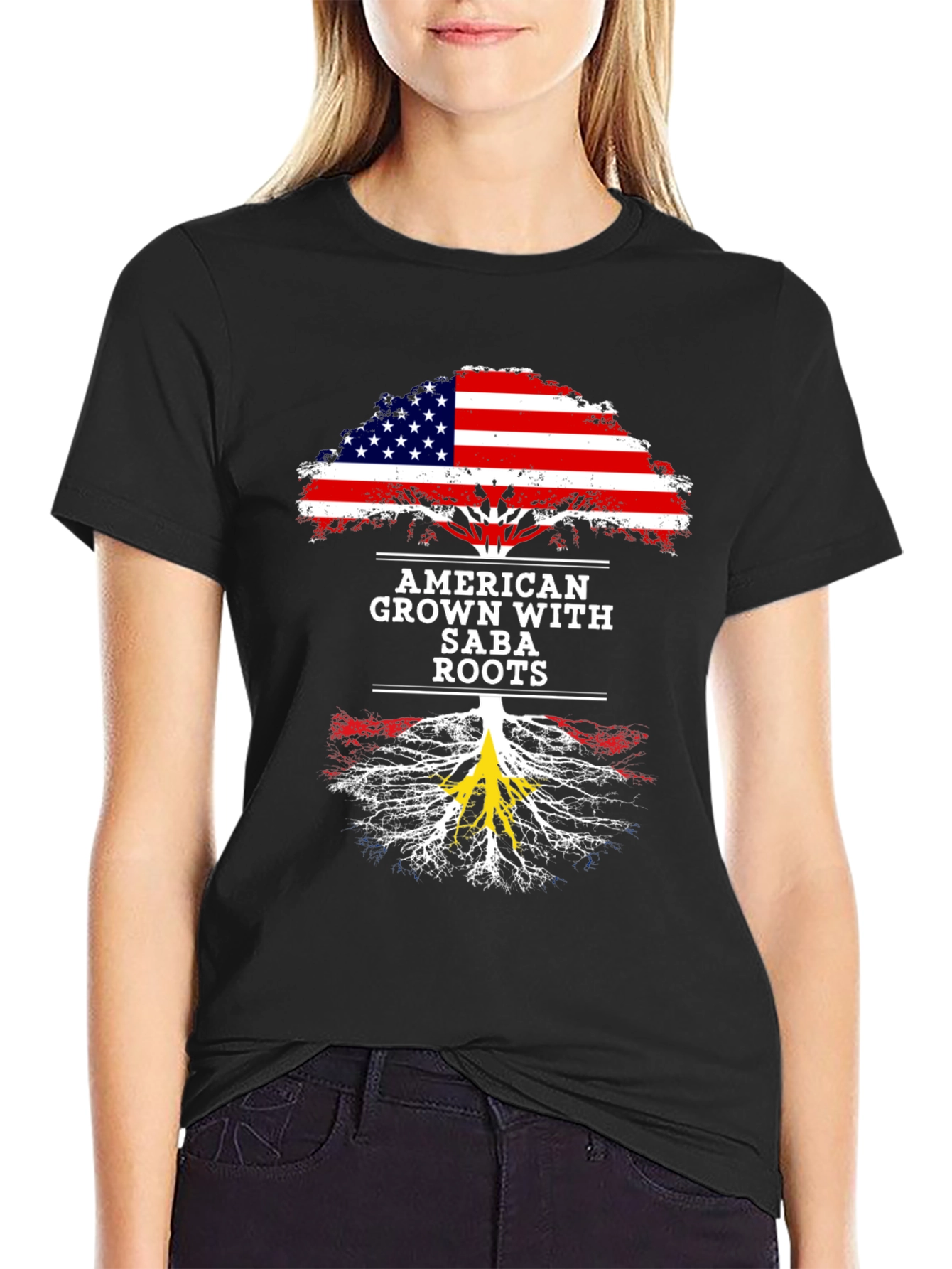 American Grown with Saba Roots T-Shirt