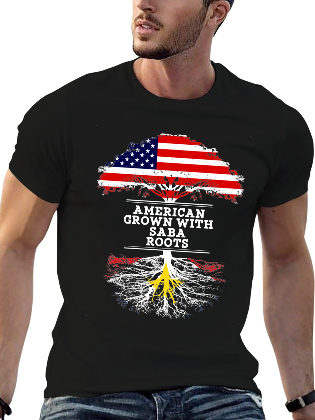 American Grown with Saba Roots T-Shirt