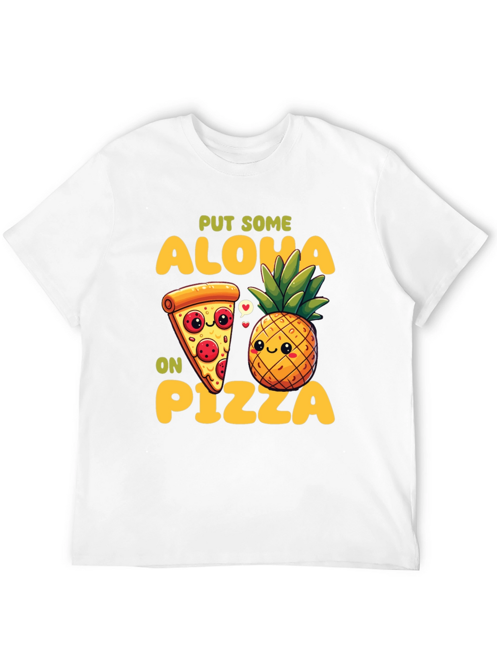 Aloha Pizza Graphic Tee - Fun Food Shirt
