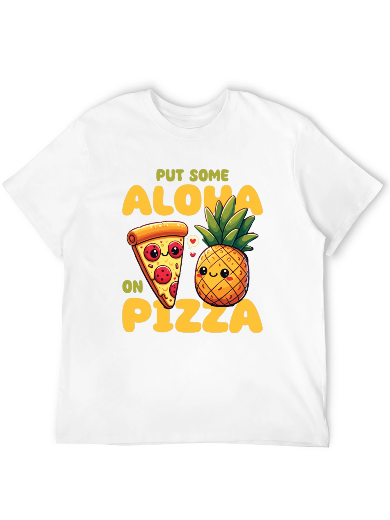 Aloha Pizza Graphic Tee - Fun Food Shirt
