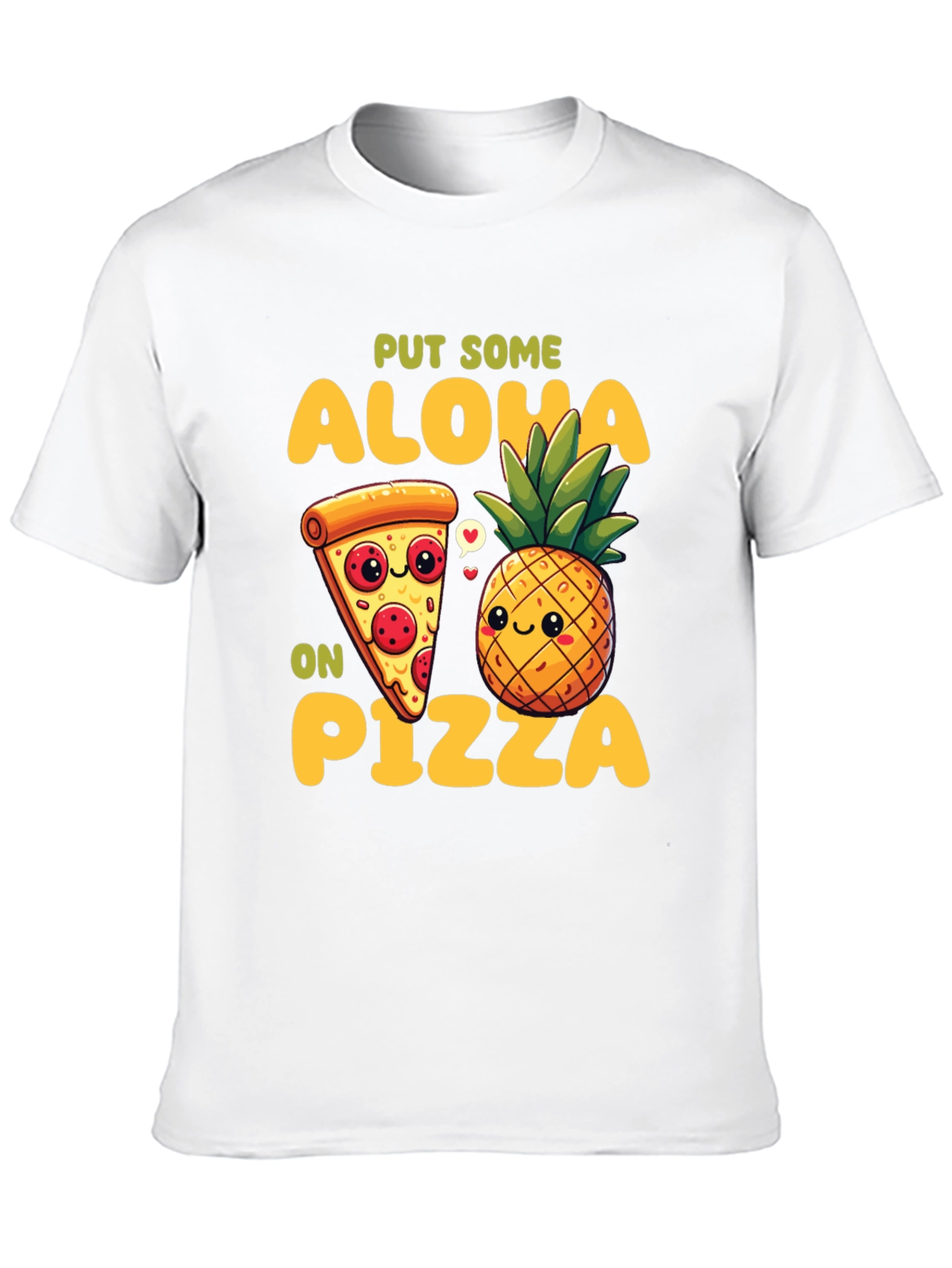 Aloha Pizza Graphic Tee - Fun Food Shirt