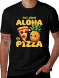 Aloha Pizza Graphic Tee - Fun Food Shirt