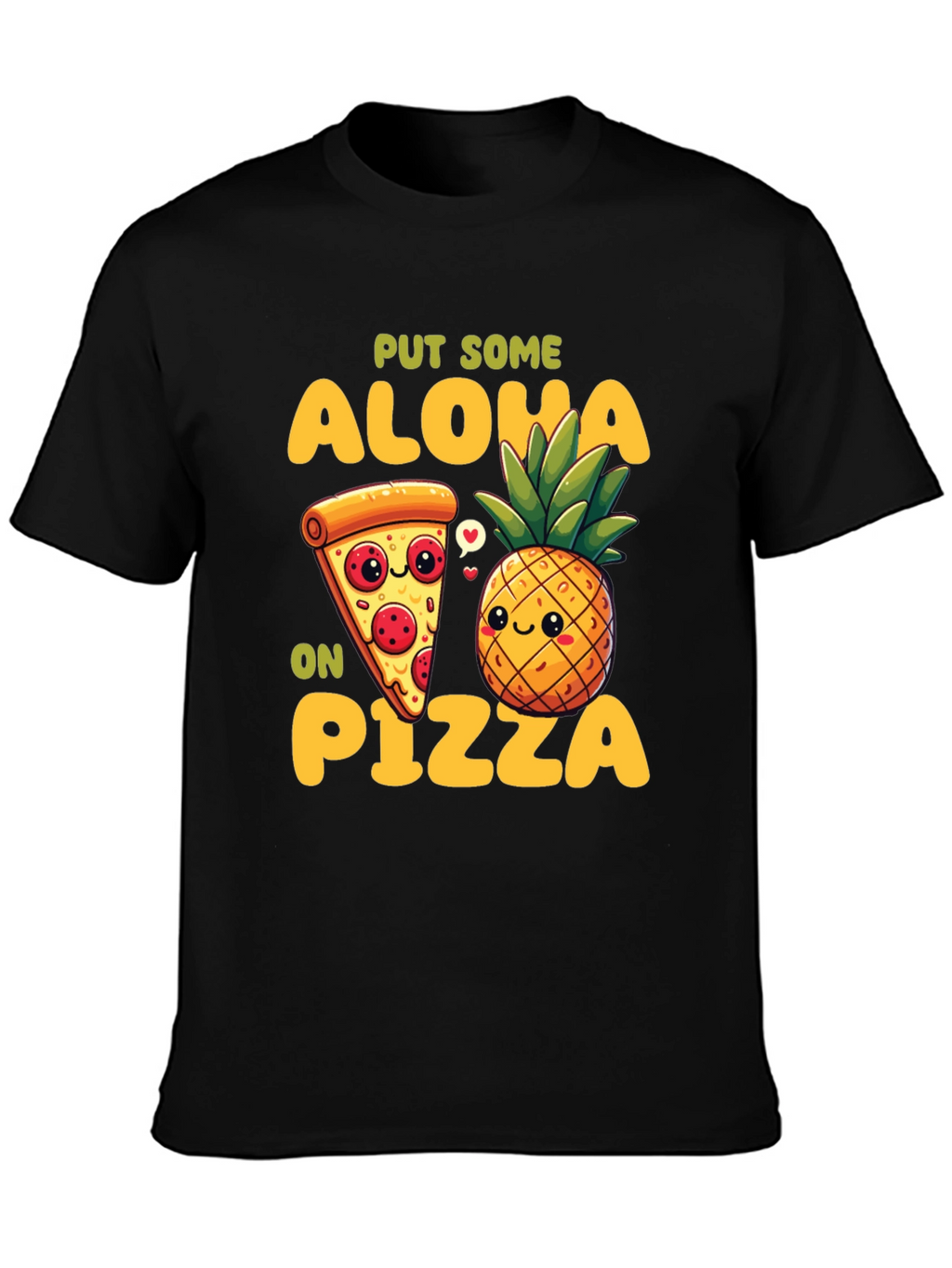 Aloha Pizza Graphic Tee - Fun Food Shirt