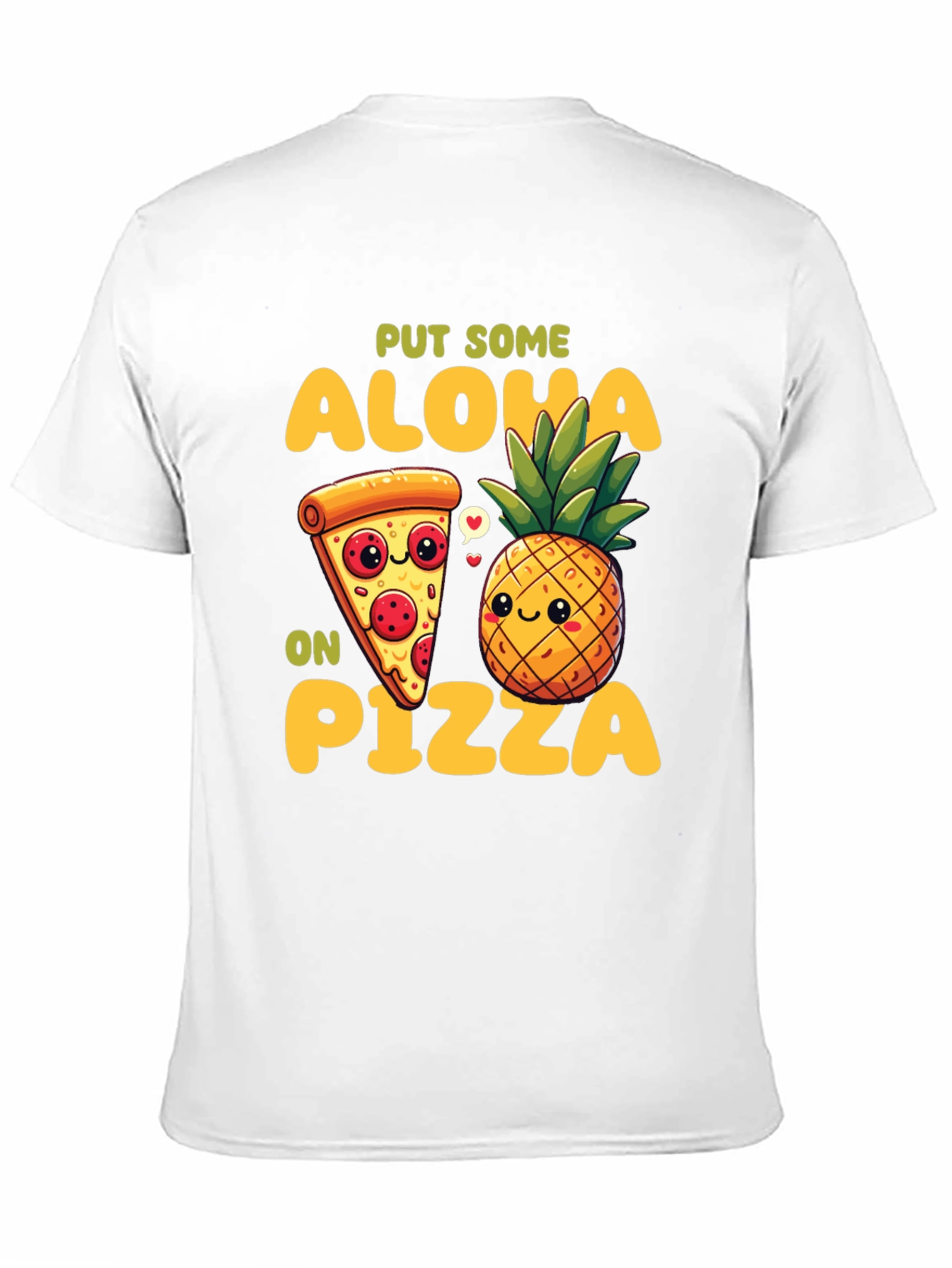 Aloha Pizza Graphic Tee - Fun Food Shirt