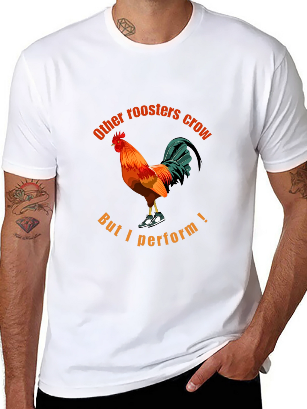 Rooster Performance T-Shirt - Funny Graphic Tee