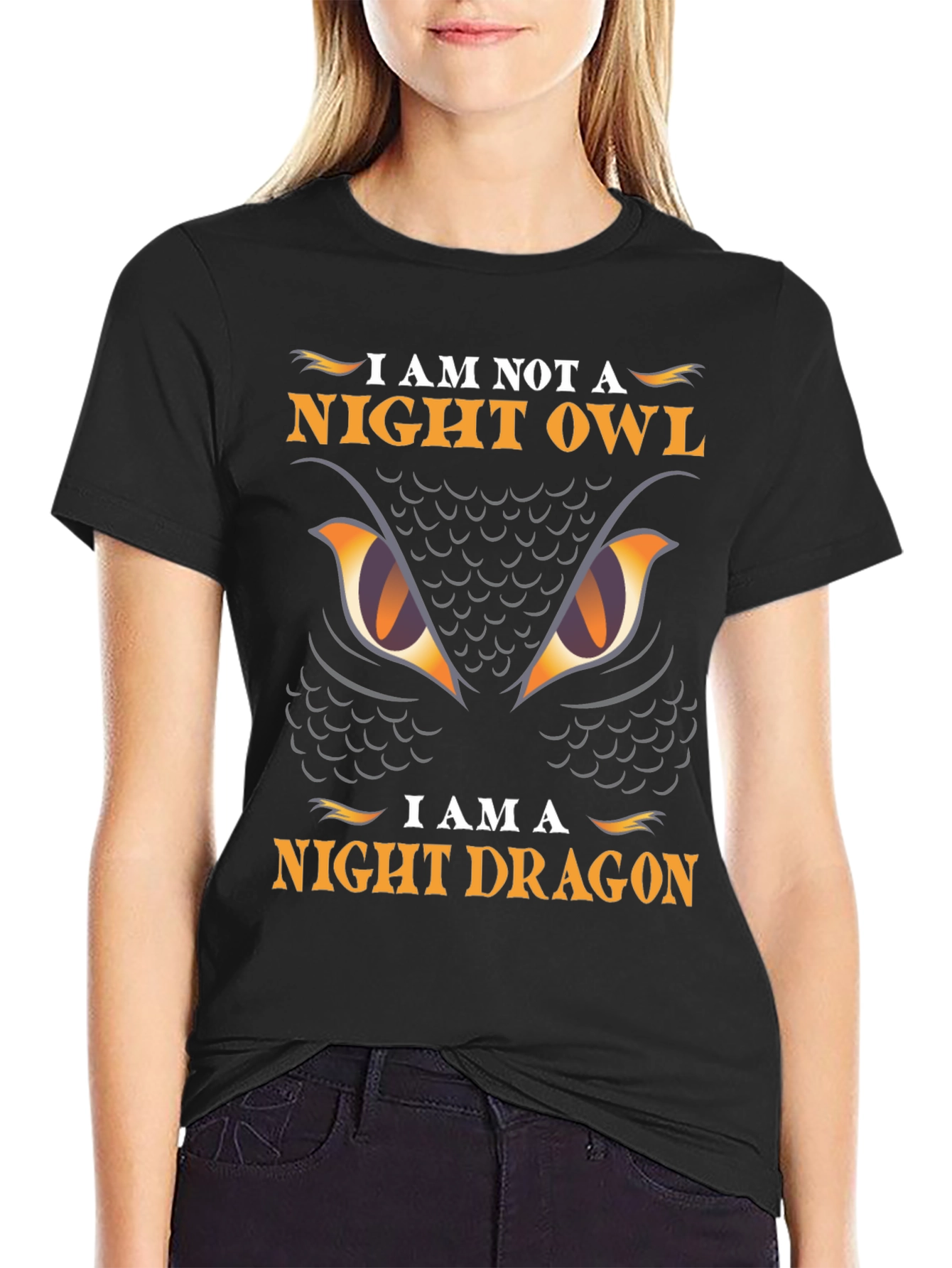 Night Dragon Graphic Tee - Owl Parody T-Shirt