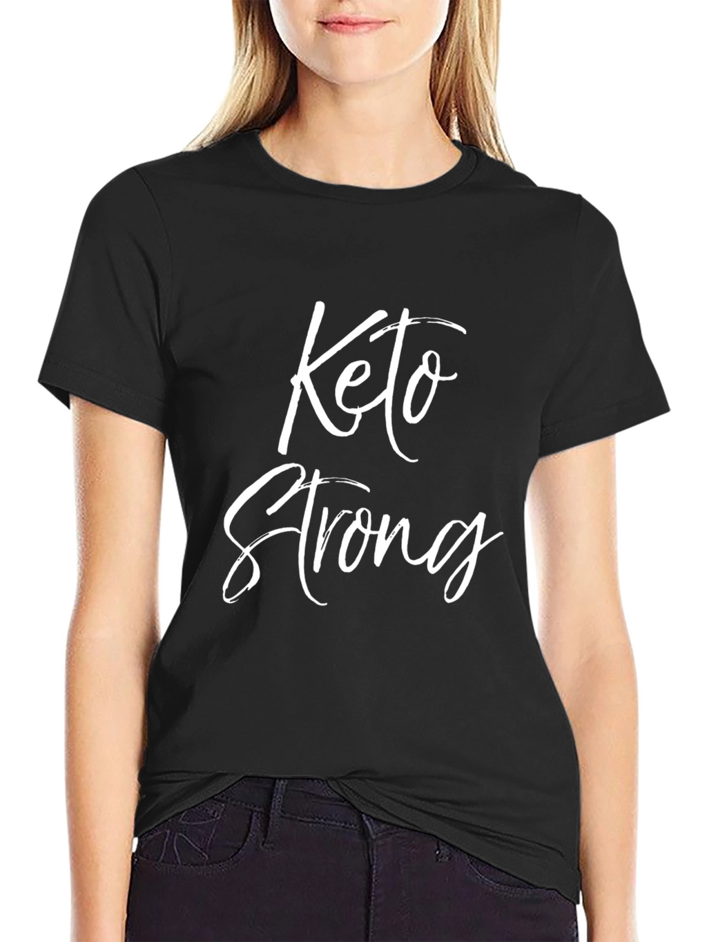 Keto Strong Graphic Tee - Stylish Fitness Shirt