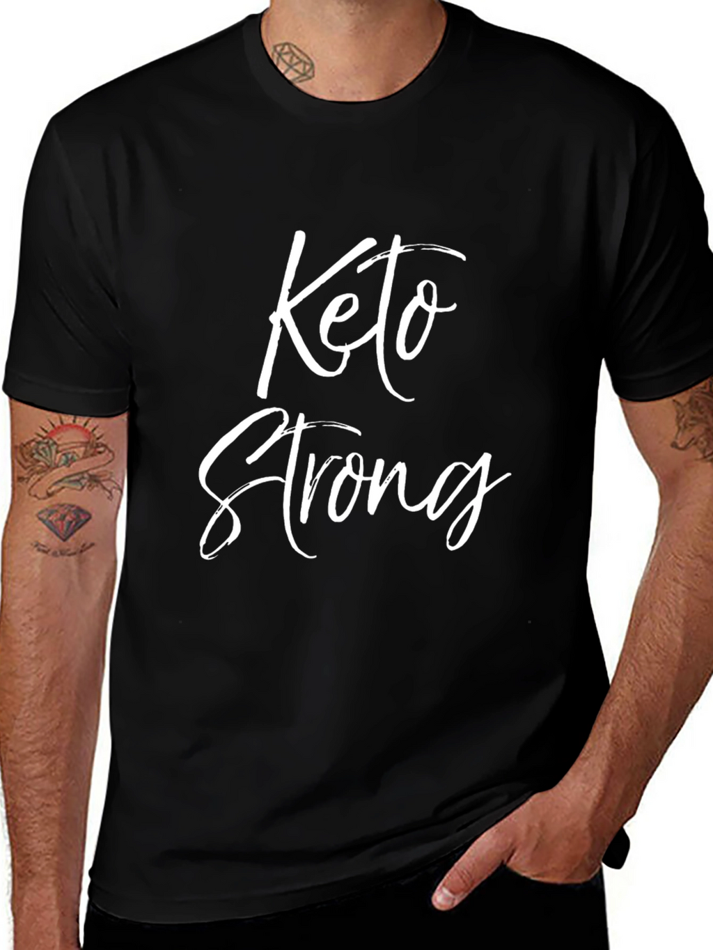 Keto Strong Graphic Tee - Stylish Fitness Shirt