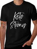 Keto Strong Graphic Tee - Stylish Fitness Shirt