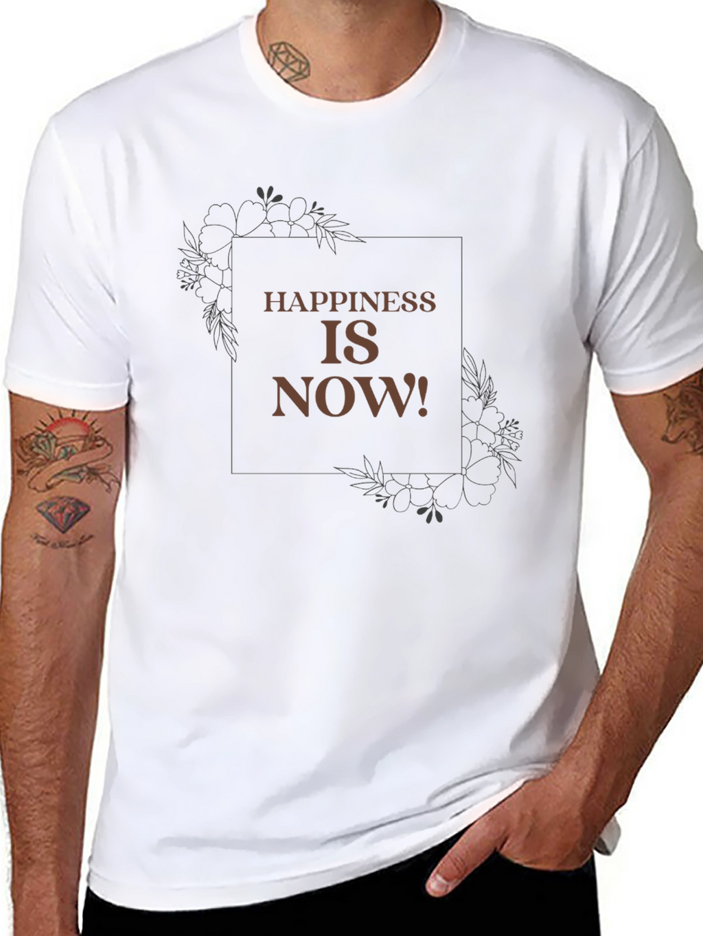 Happiness is Now Graphic Tee - Casual Comfort