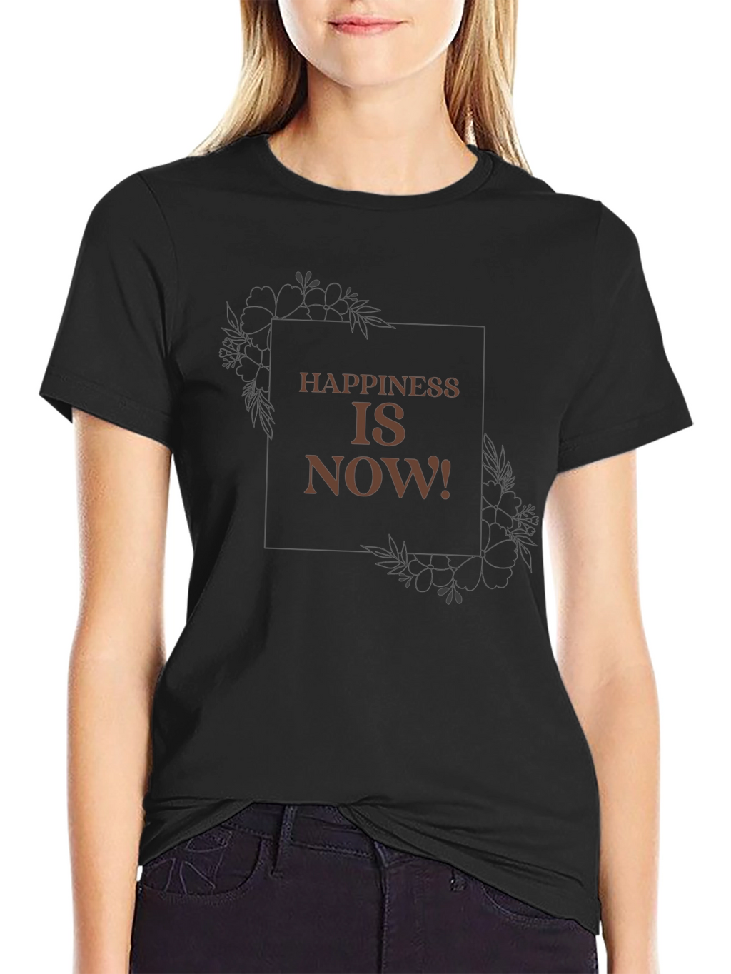 Happiness is Now Graphic Tee - Casual Comfort