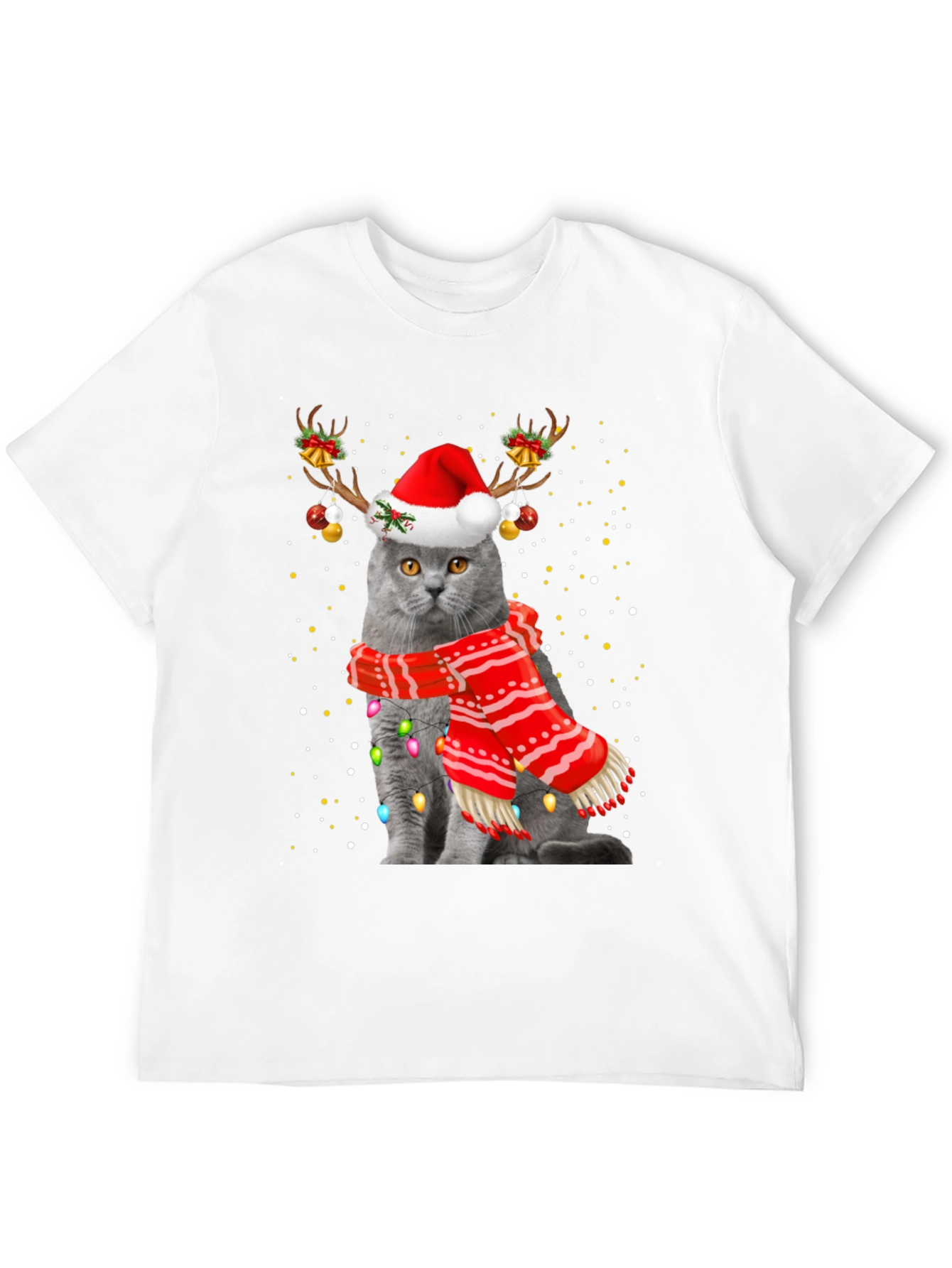 Festive Cat Holiday T-Shirt