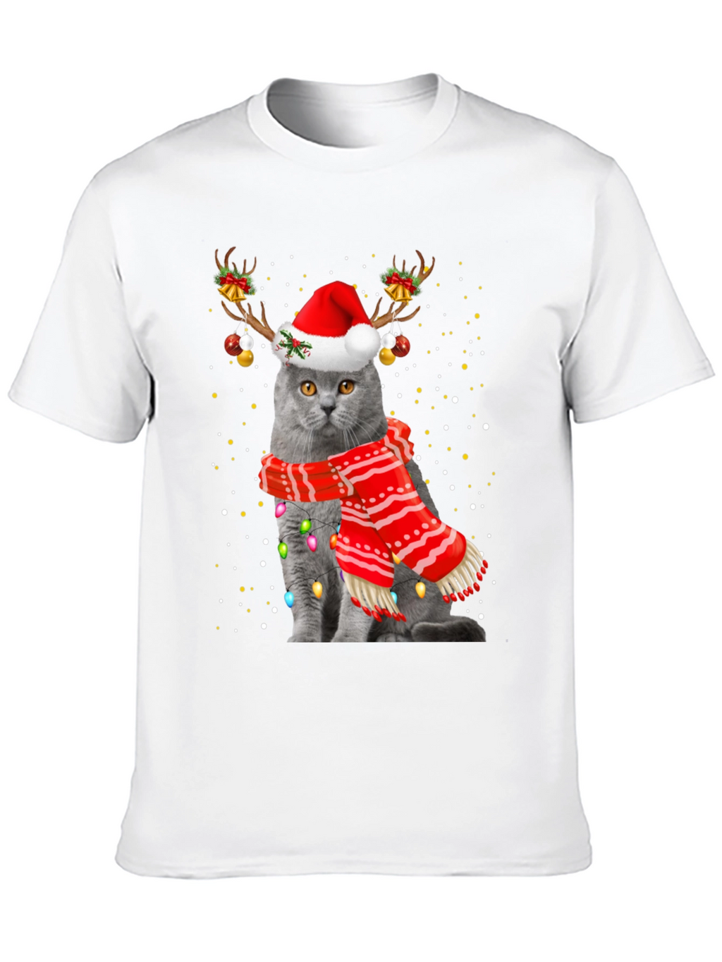 Festive Cat Holiday T-Shirt