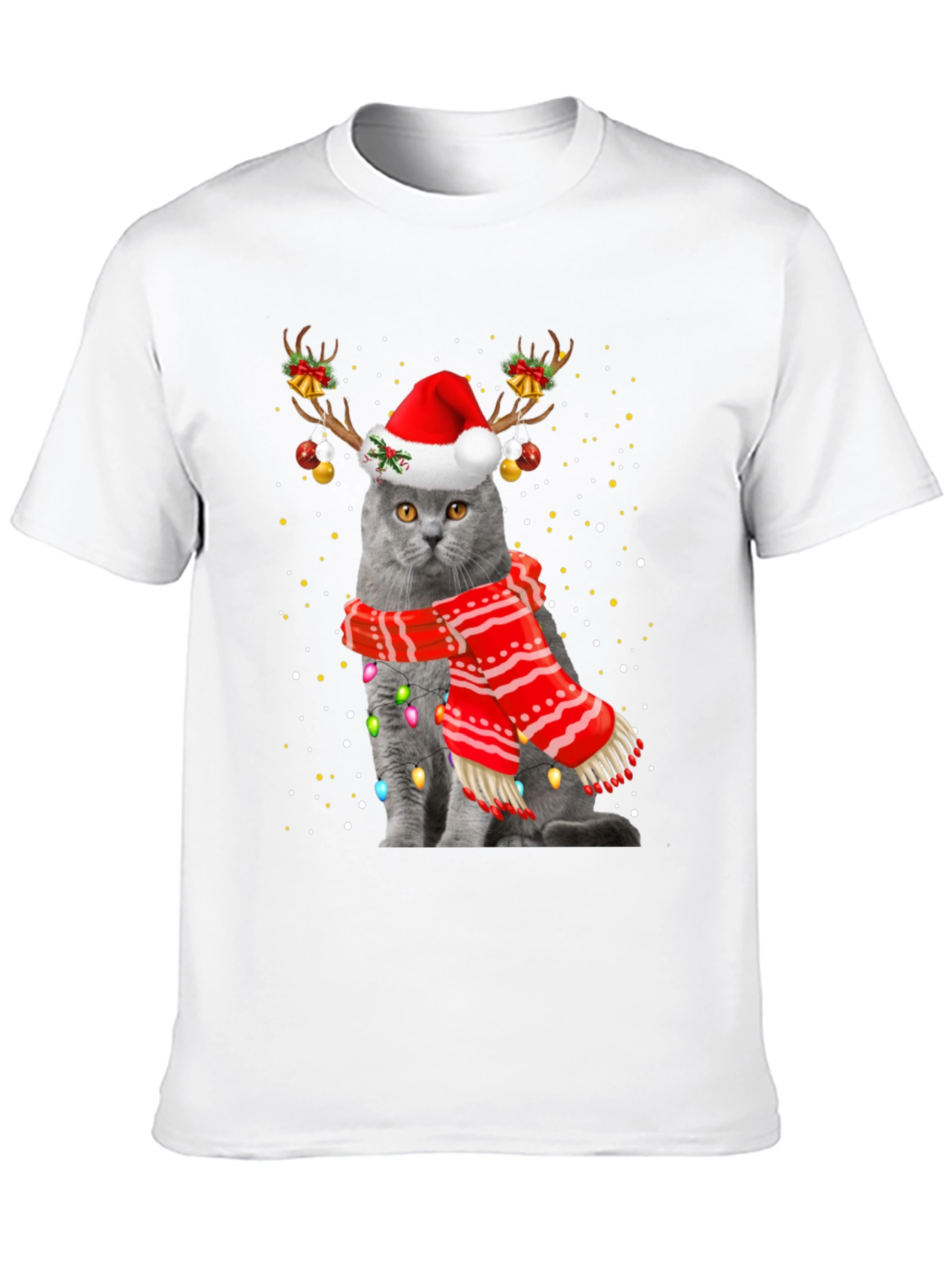 Festive Cat Holiday T-Shirt