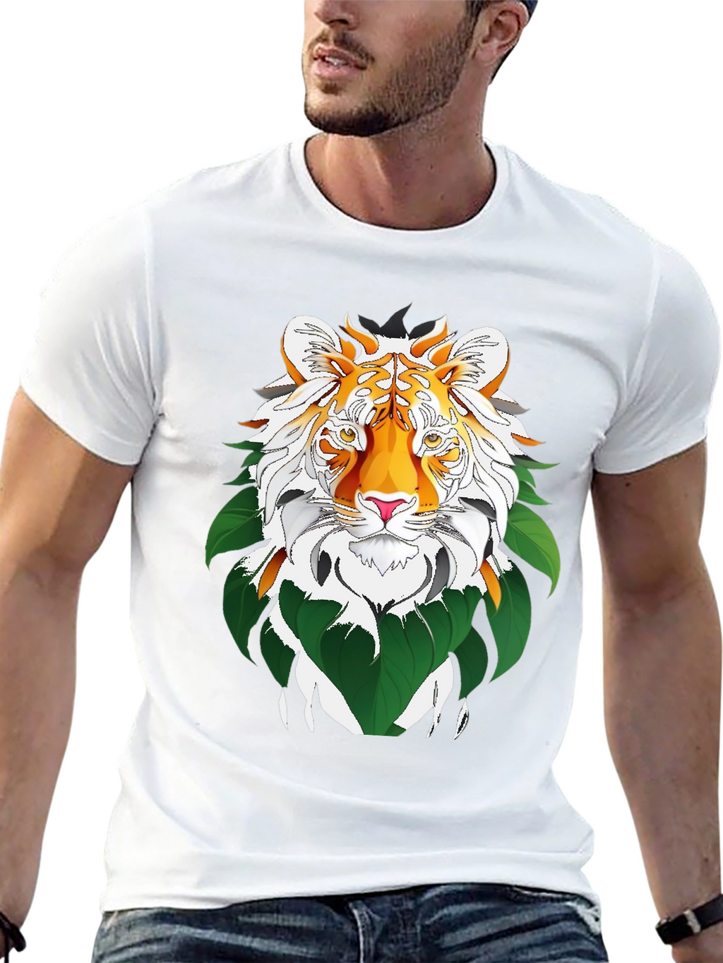 Tiger Graphic Tee - Jungle Cat Design