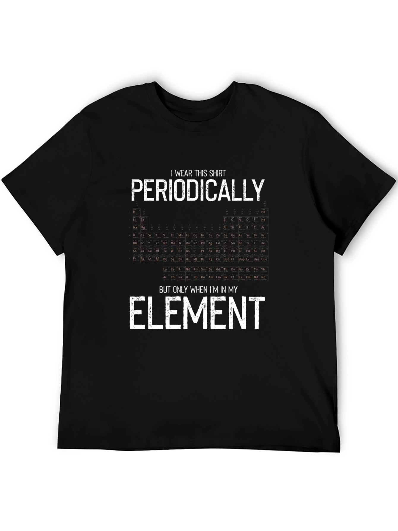 Periodic Table Mens Black Graphic T-Shirt