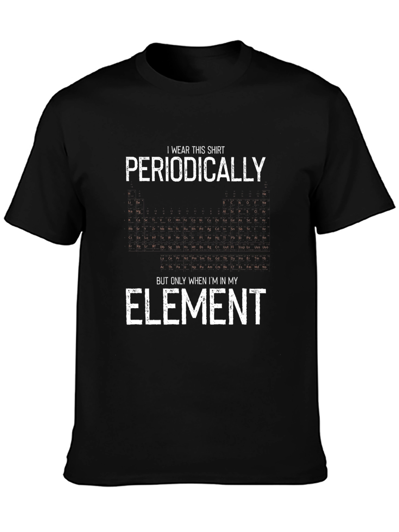 Periodic Table Mens Black Graphic T-Shirt