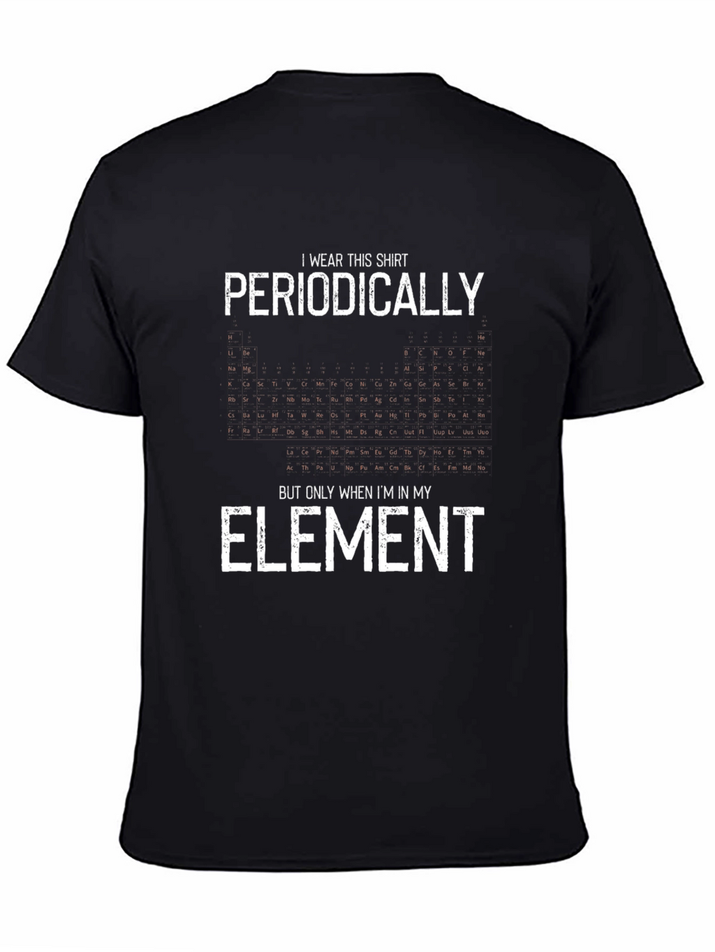 Periodic Table Mens Black Graphic T-Shirt