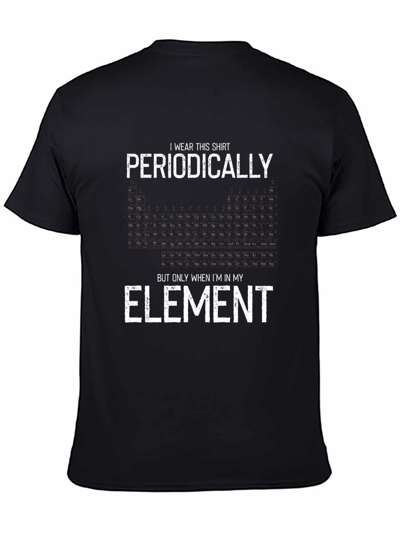 Periodic Table Mens Black Graphic T-Shirt