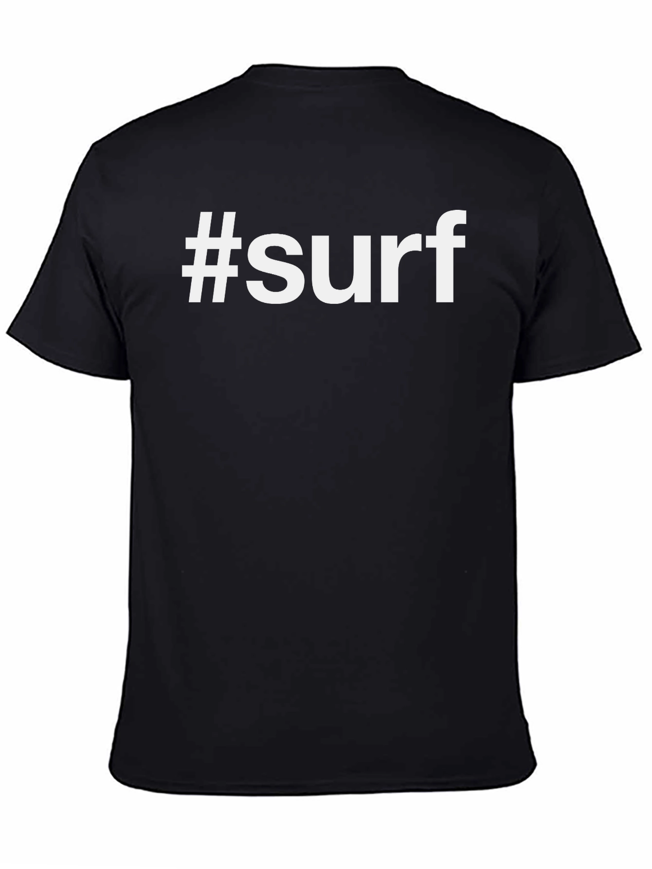 #Surf Graphic Black T-Shirt