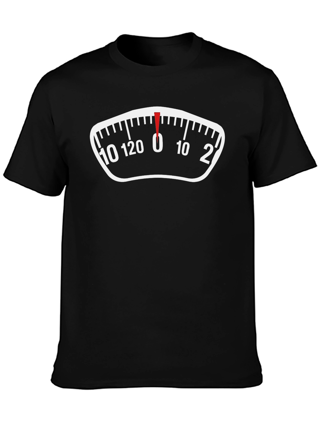 Funny Weight Scale Graphic Tee - Zero Pounds