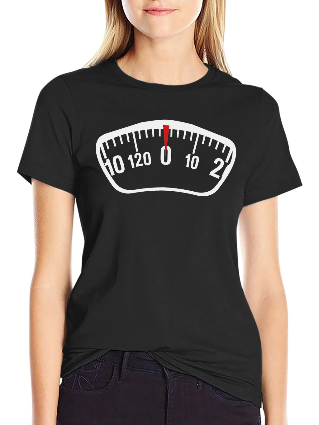 Funny Weight Scale Graphic Tee - Zero Pounds