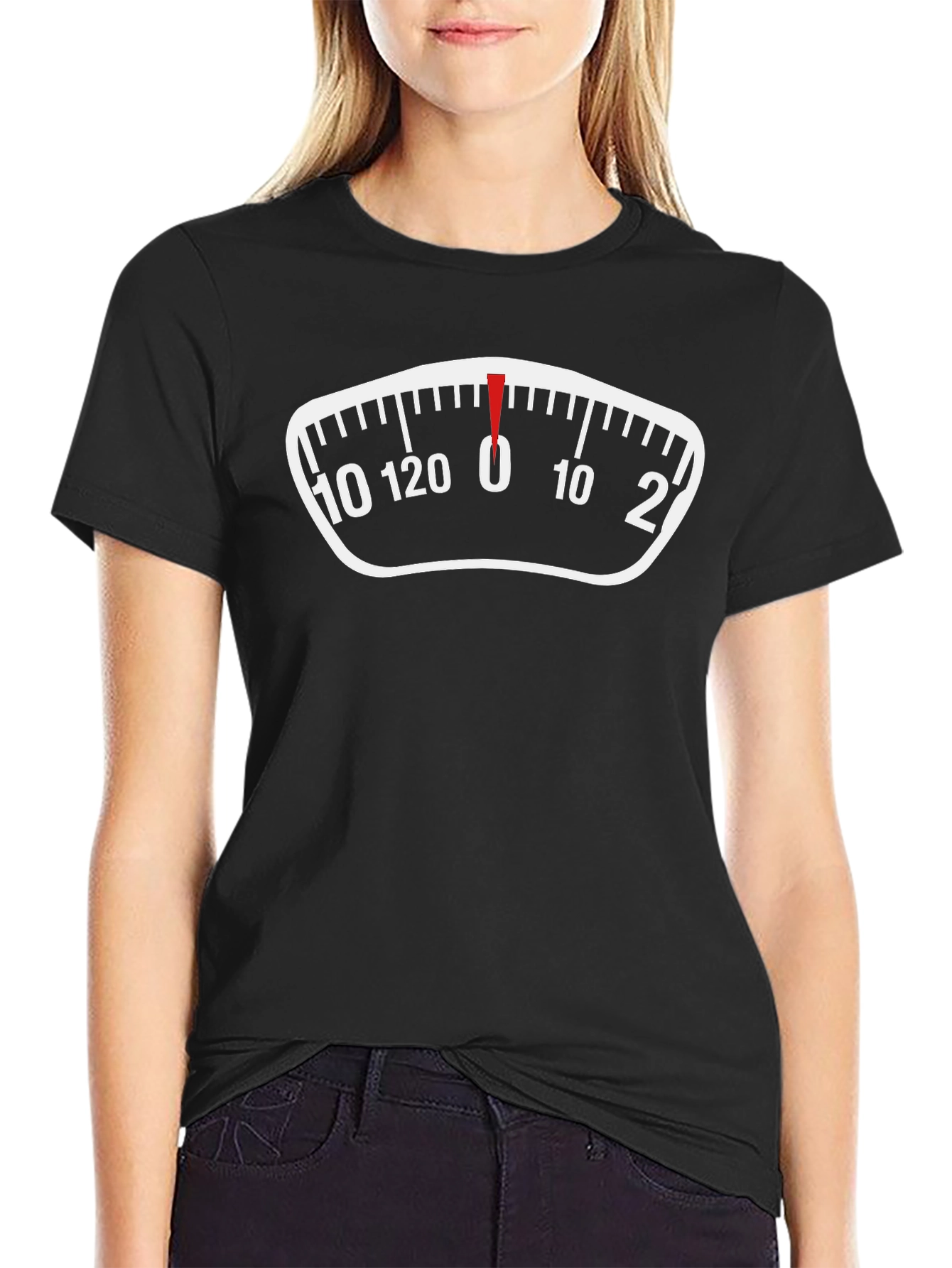 Funny Weight Scale Graphic Tee - Zero Pounds