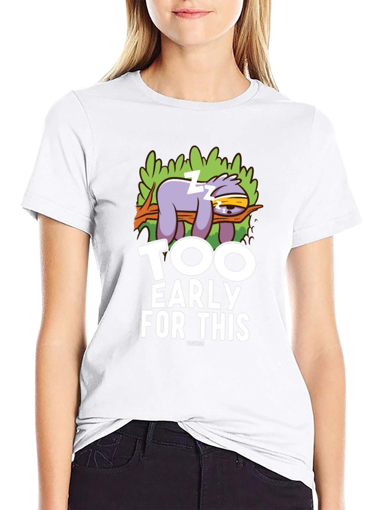 Too Early for This Sloth Graphic T-Shirt