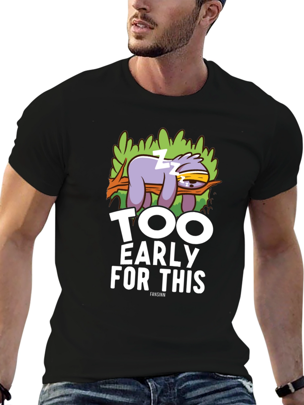 Too Early for This Sloth Graphic T-Shirt