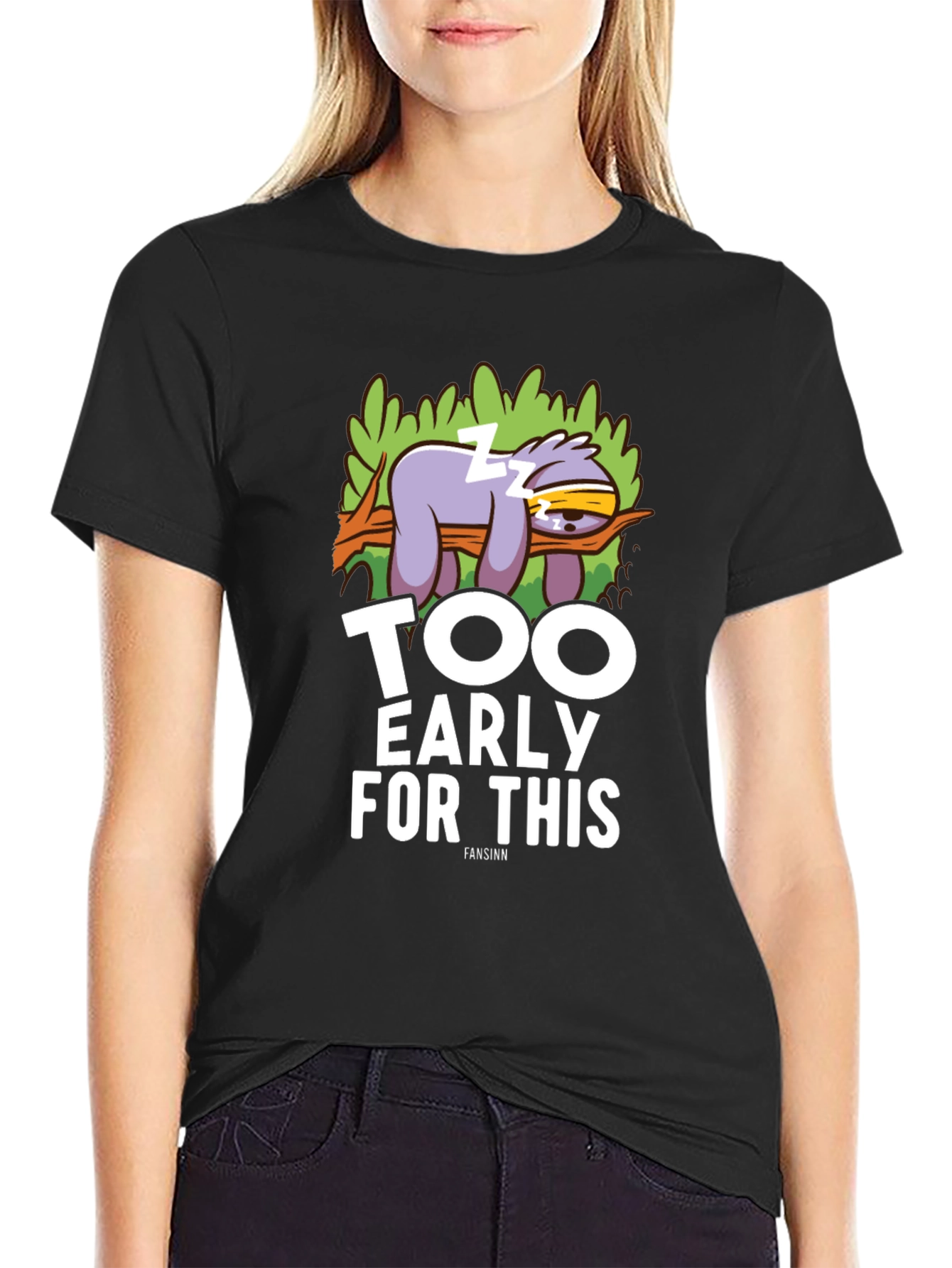 Too Early for This Sloth Graphic T-Shirt