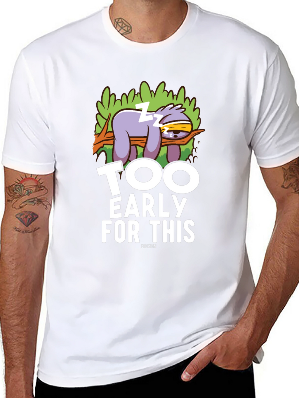 Too Early for This Sloth Graphic T-Shirt