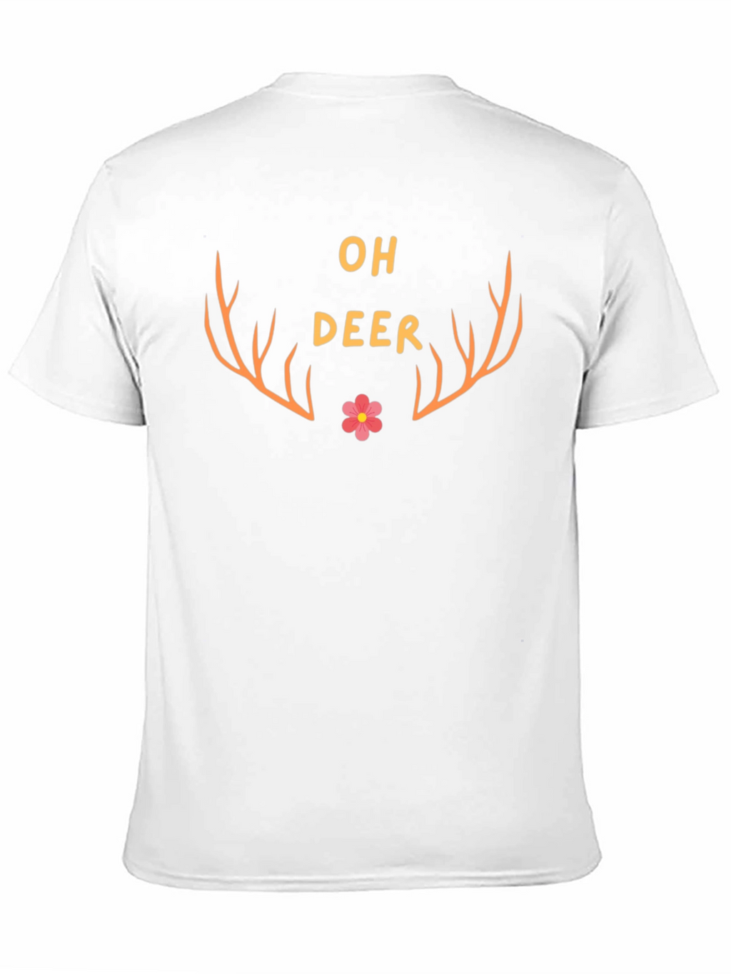 Oh Deer Graphic Tee - Black Cotton Blend T-Shirt