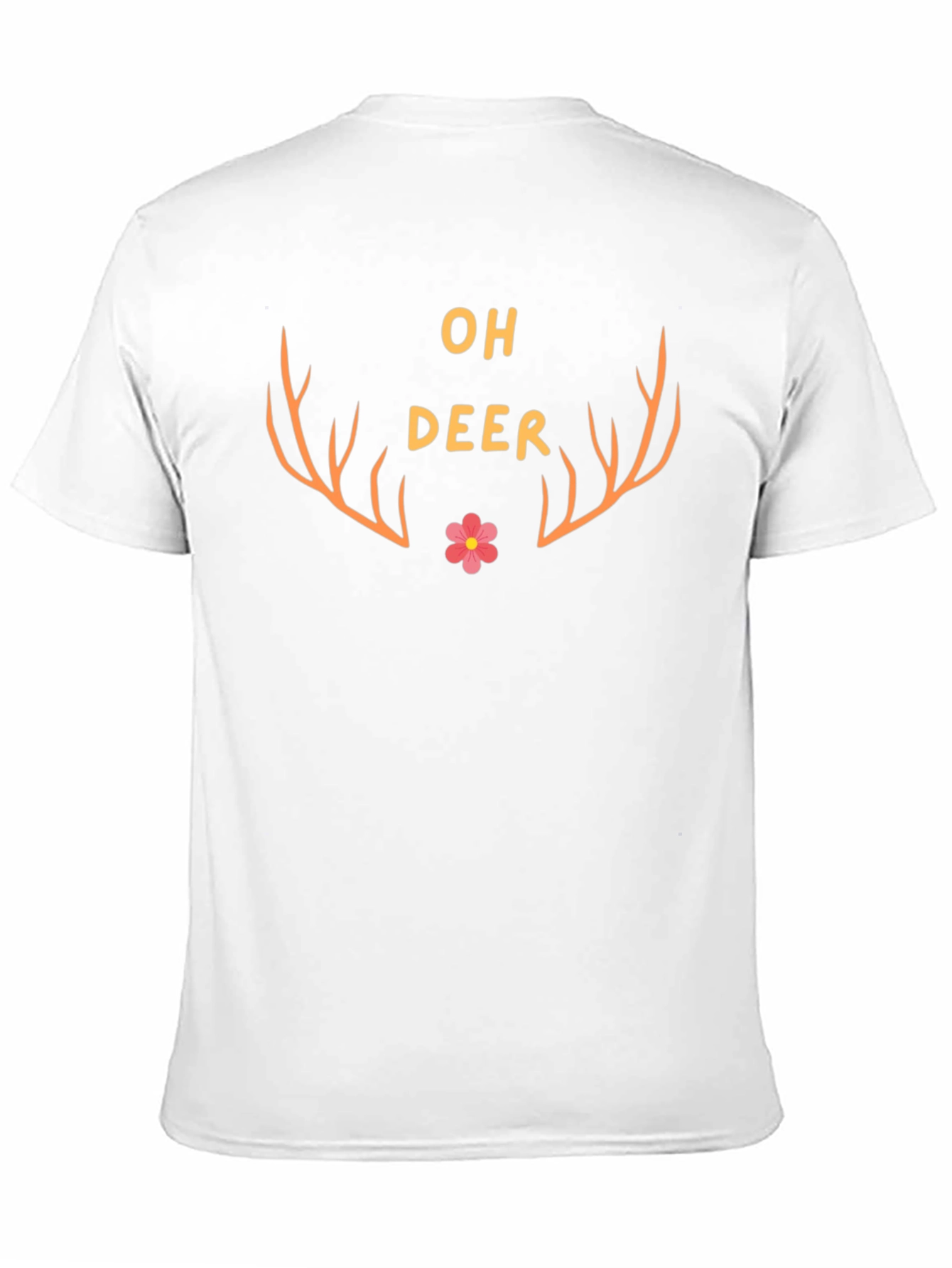 Oh Deer Graphic Tee - Black Cotton Blend T-Shirt