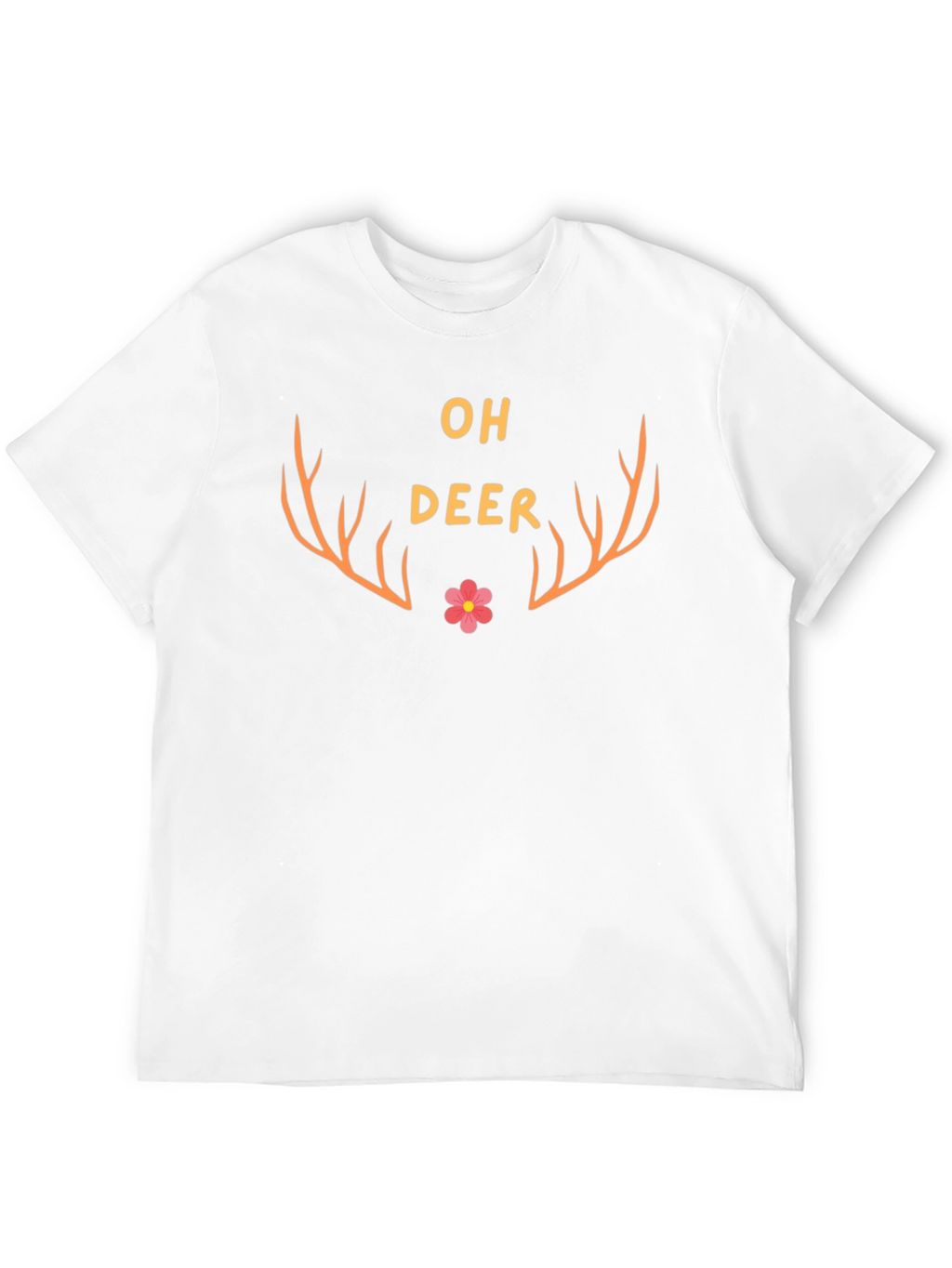 Oh Deer Graphic Tee - Black Cotton Blend T-Shirt