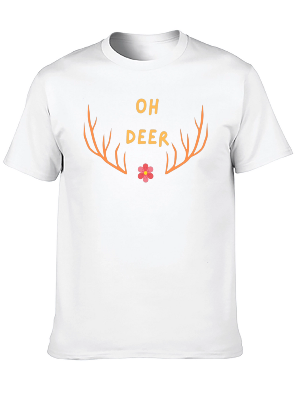 Oh Deer Graphic Tee - Black Cotton Blend T-Shirt