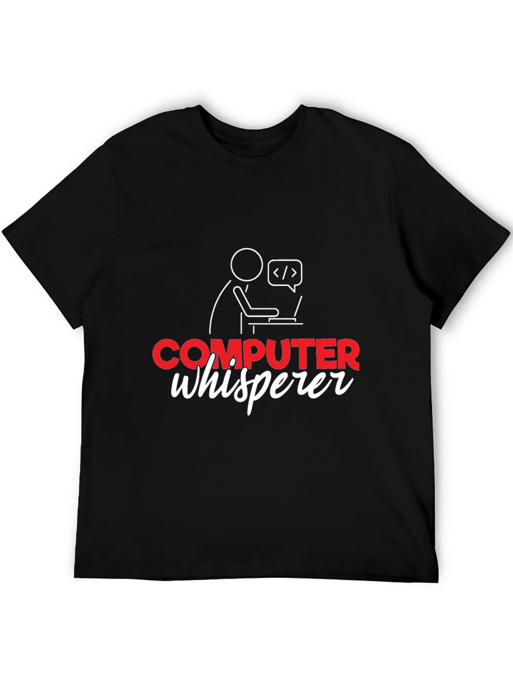 Computer Whisperer Graphic Tee - Black