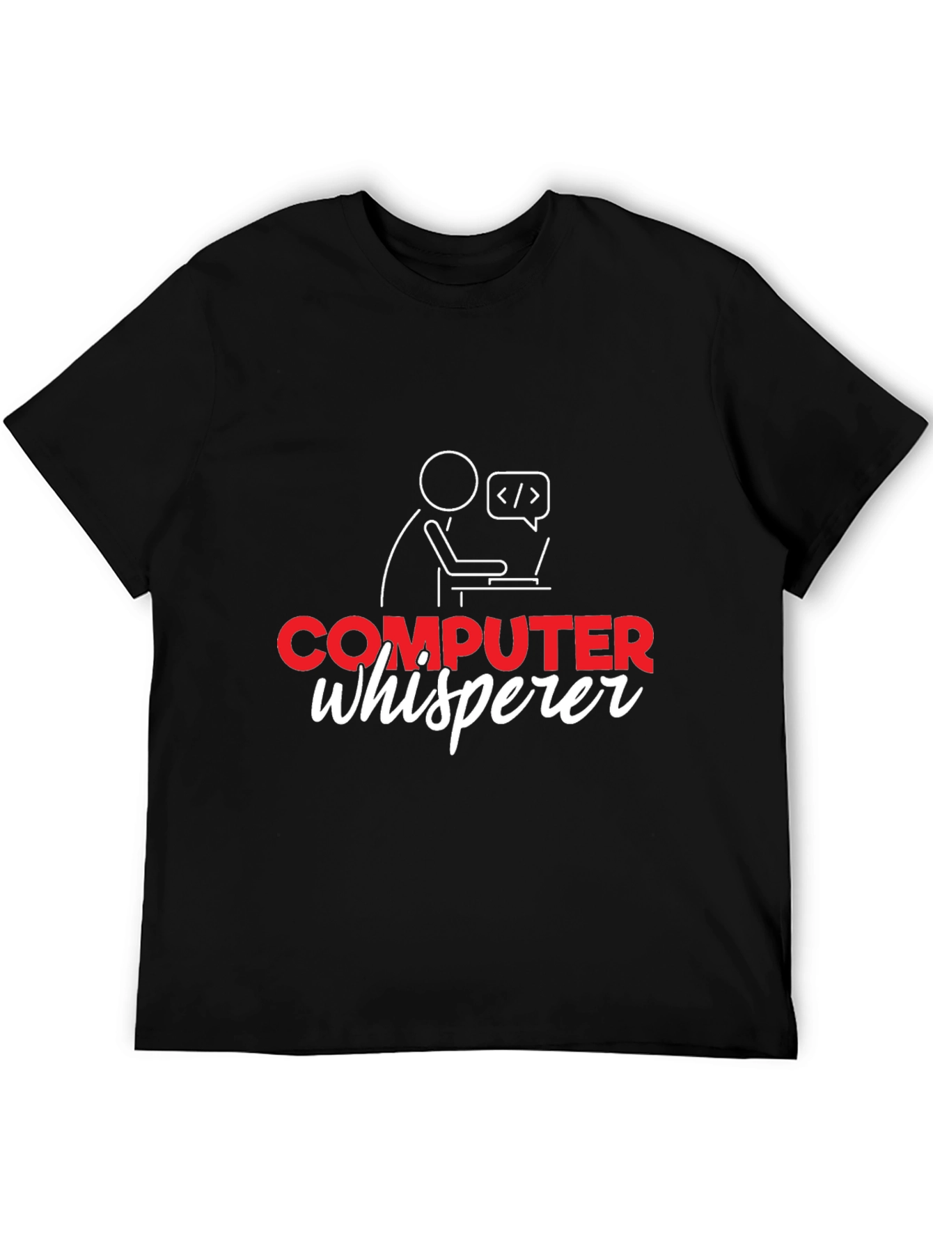 Computer Whisperer Graphic Tee - Black