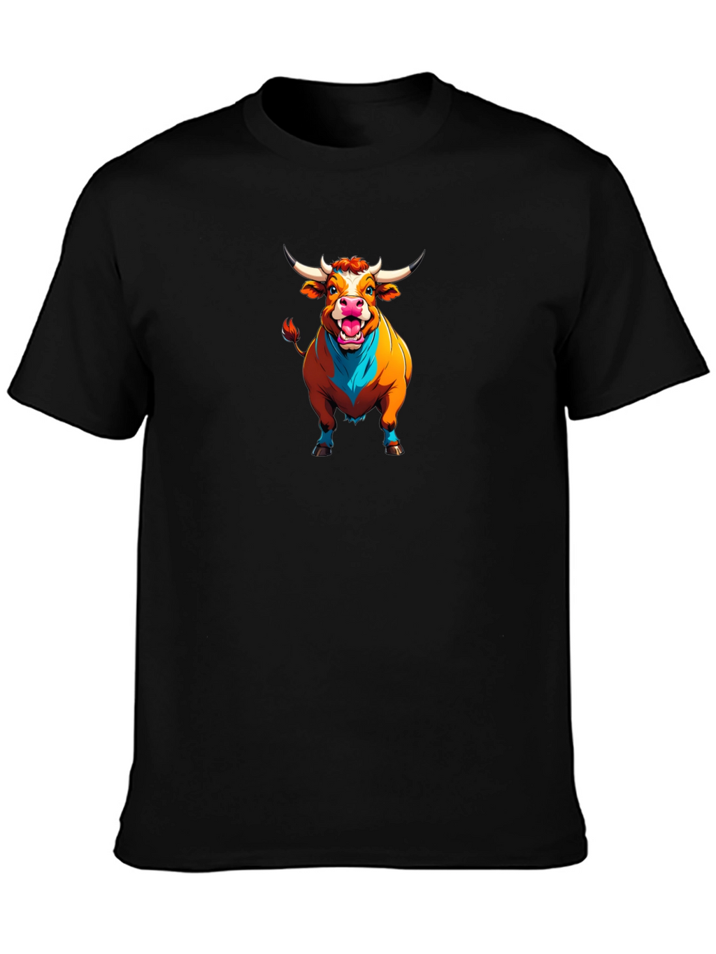 Bull Graphic Black T-Shirt