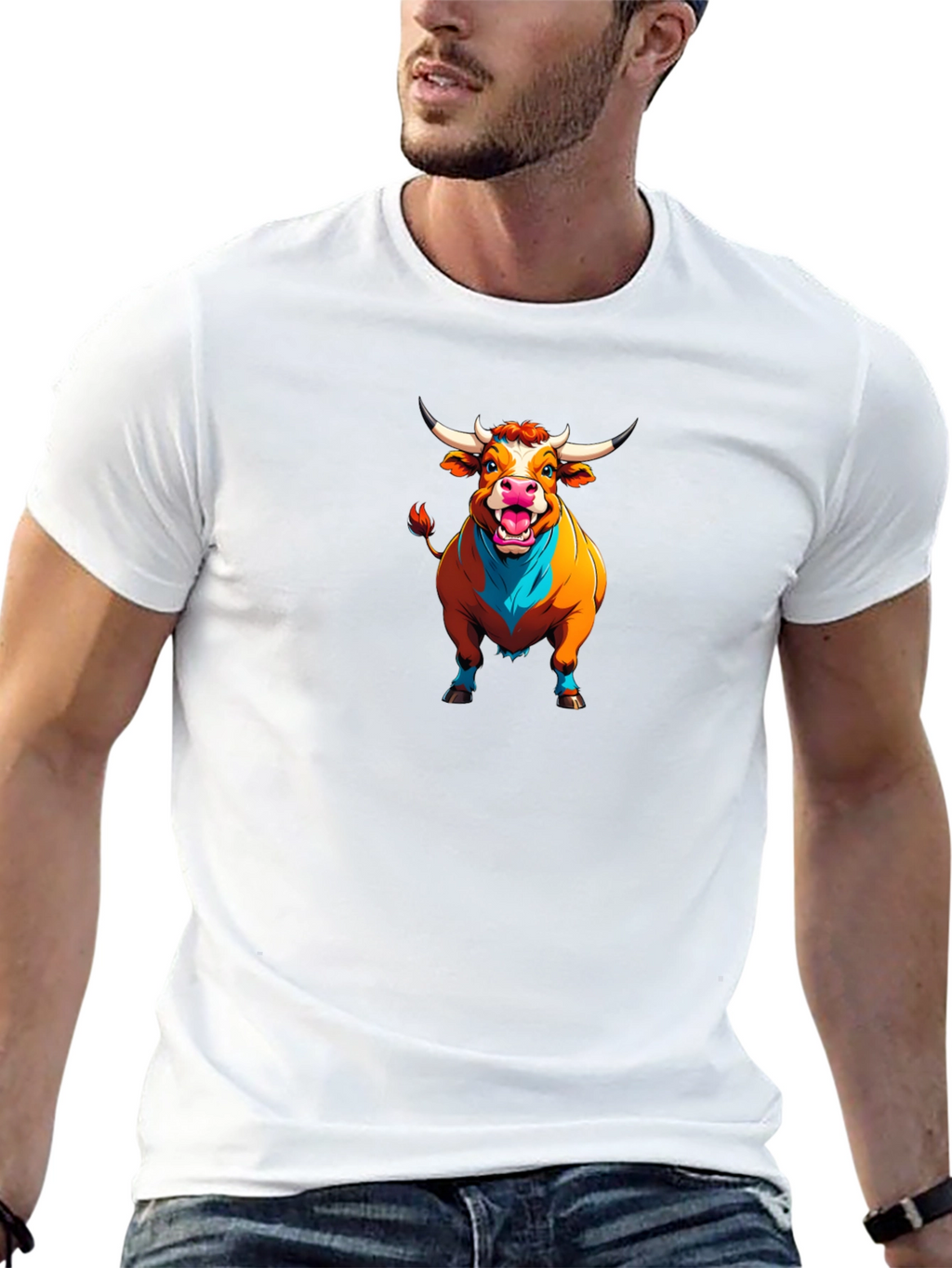 Bull Graphic Black T-Shirt