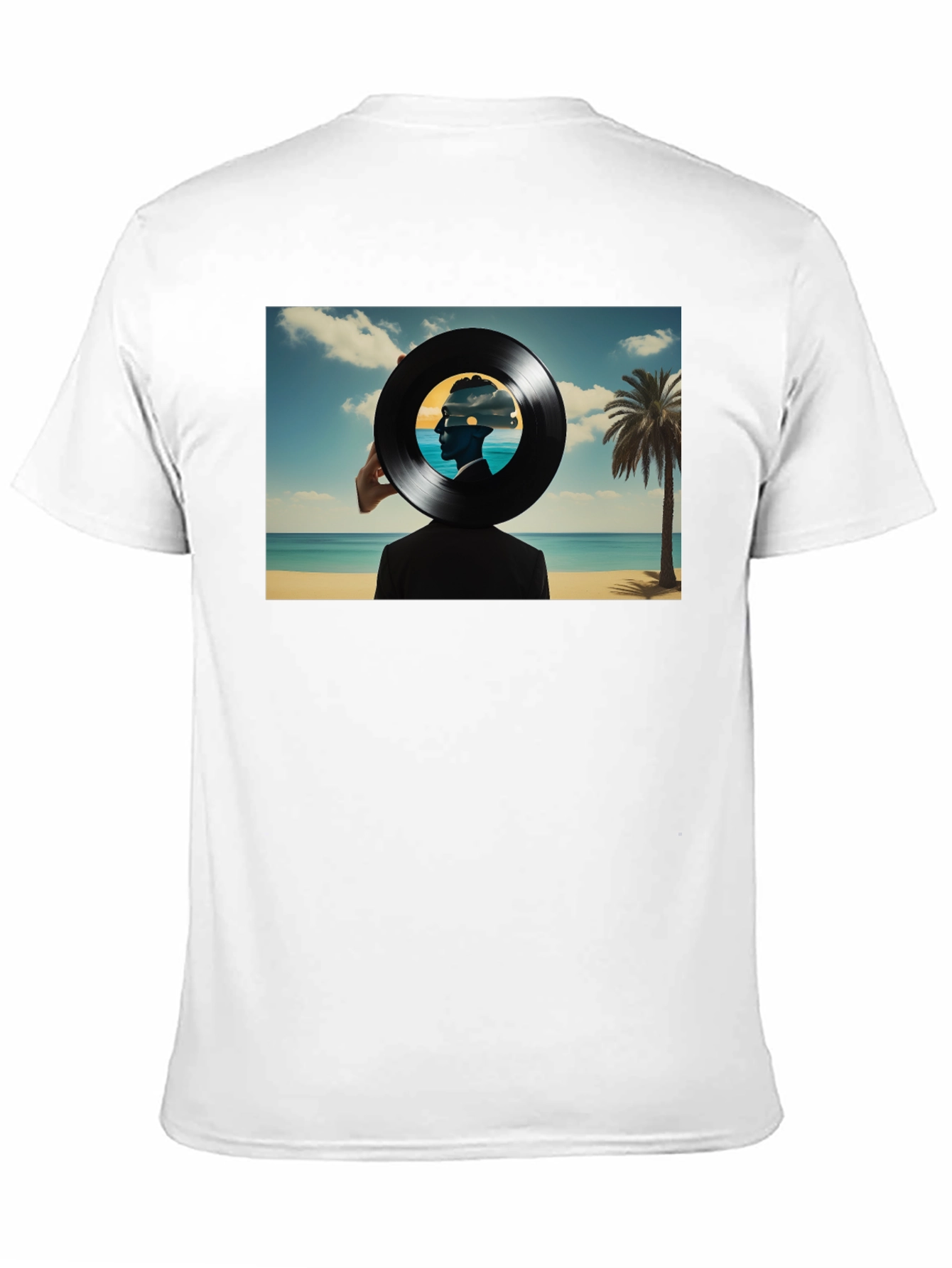 Abstract Vinyl Record Beach T-Shirt