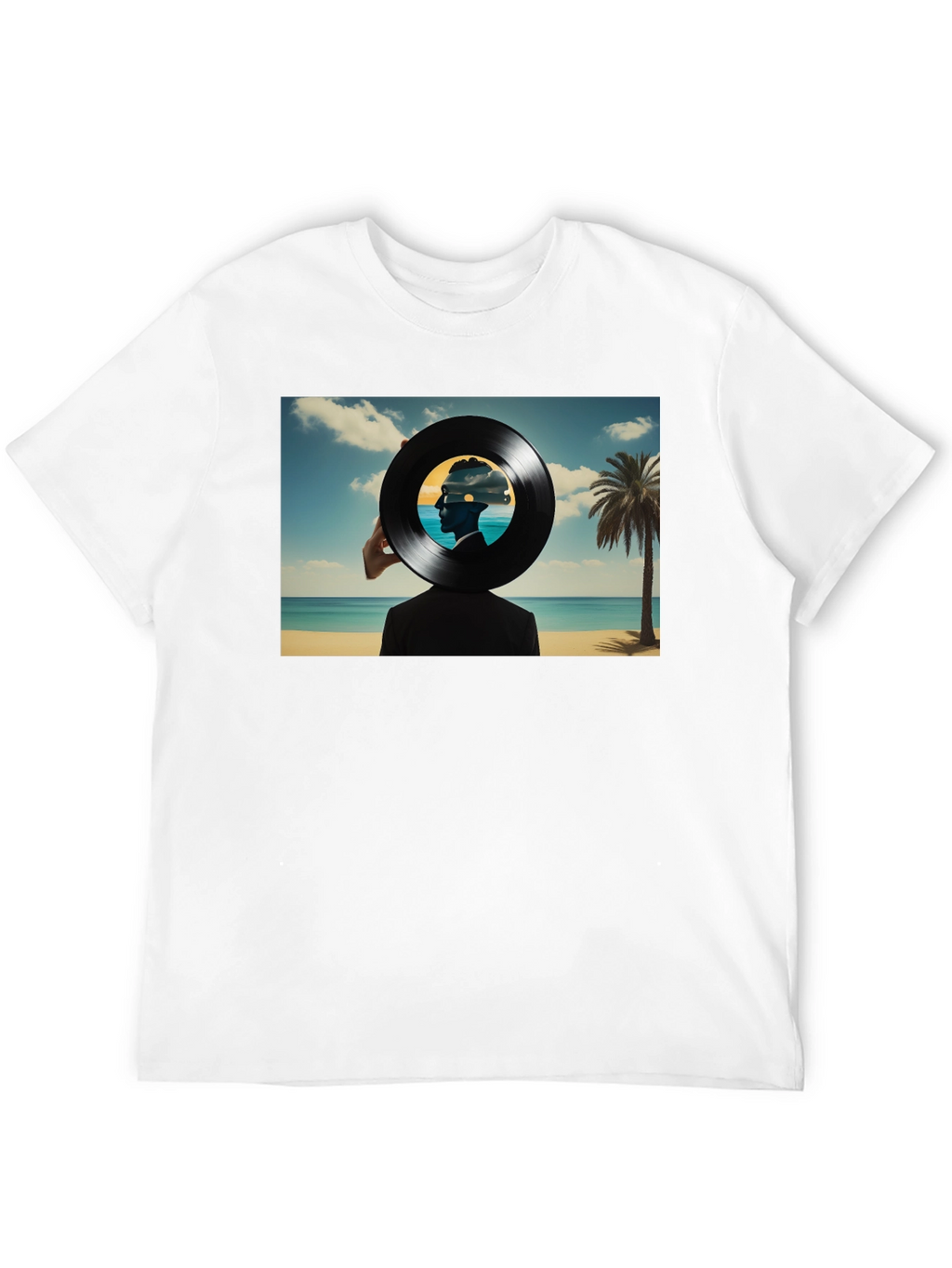 Abstract Vinyl Record Beach T-Shirt