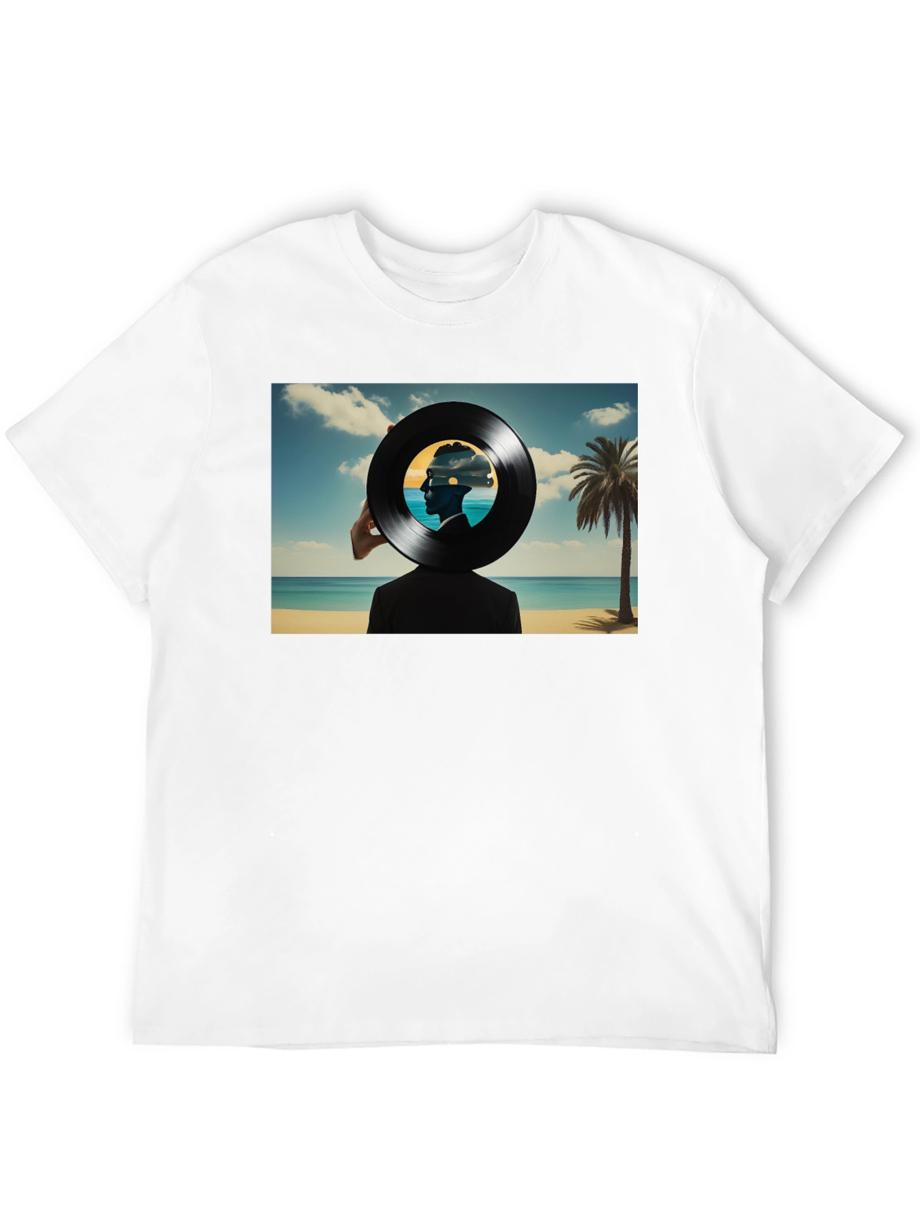 Abstract Vinyl Record Beach T-Shirt