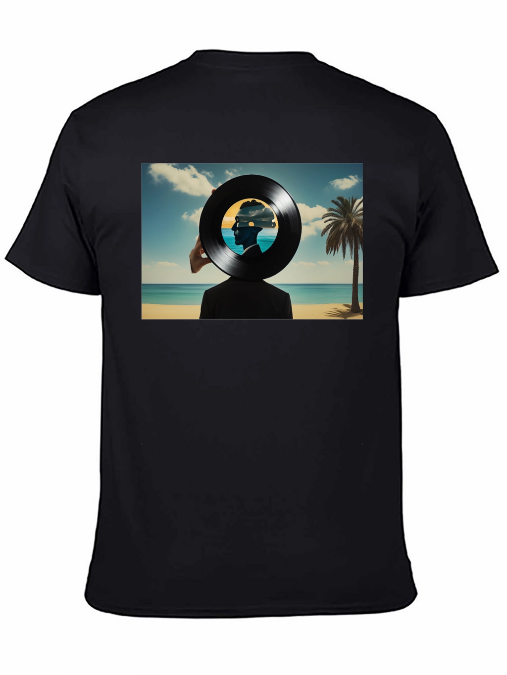 Abstract Vinyl Record Beach T-Shirt