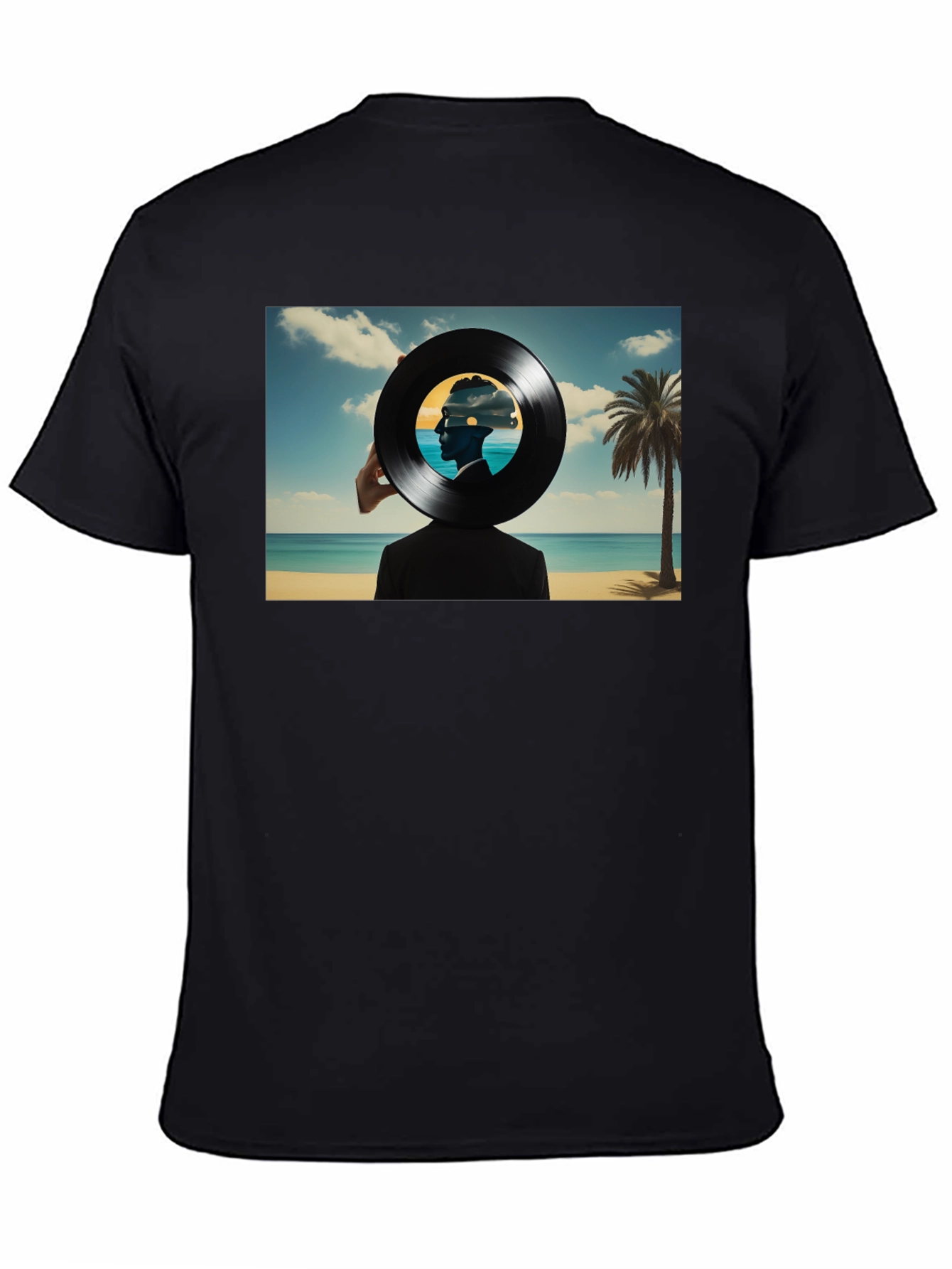 Abstract Vinyl Record Beach T-Shirt