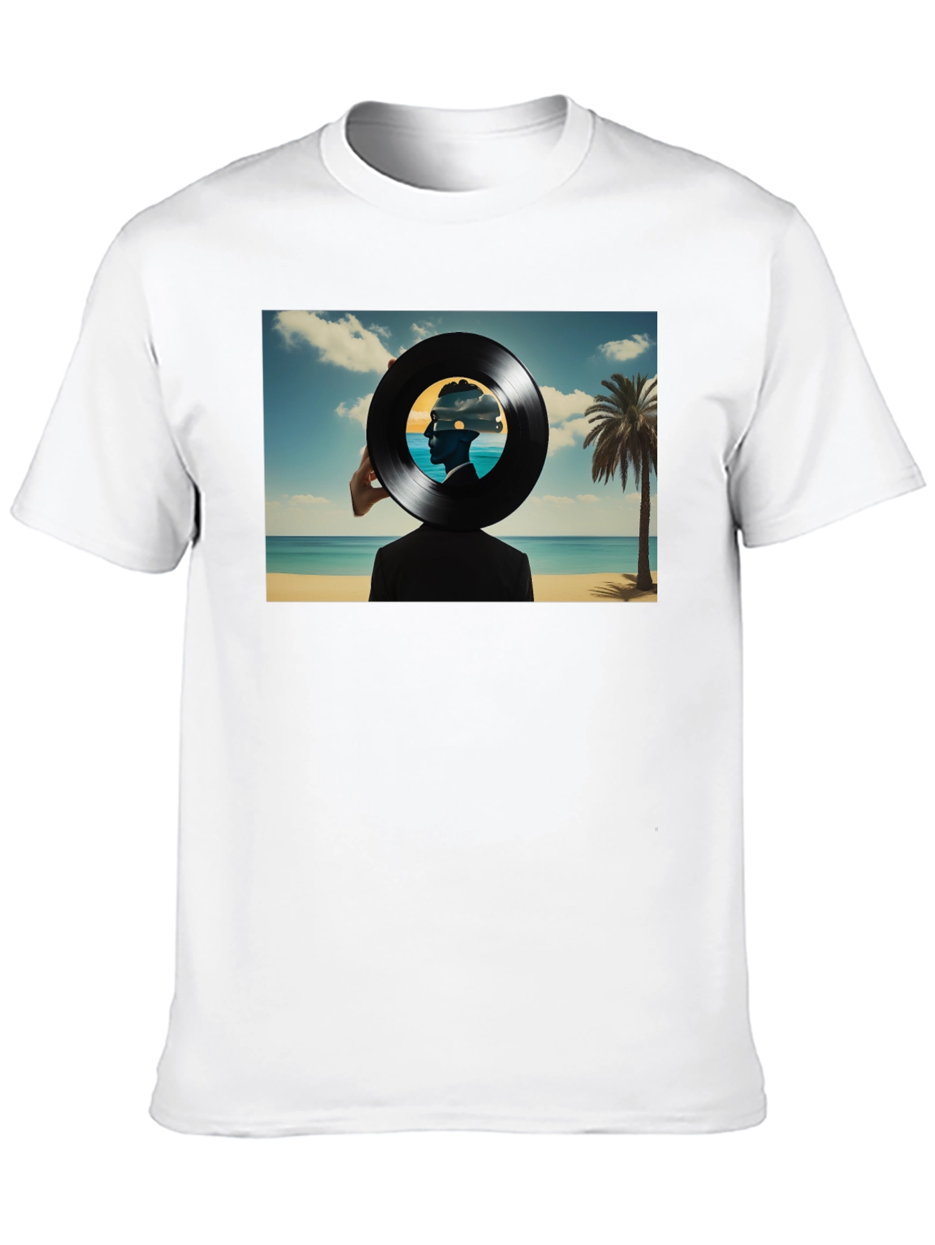 Abstract Vinyl Record Beach T-Shirt